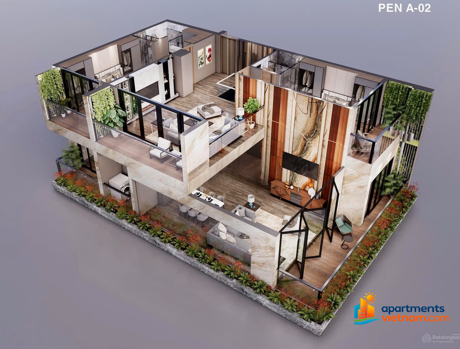 Owner sells Penhouse Ruby Riverside on floors 20 and 21 with Vin Harmoni view