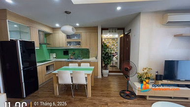 Owner rents apartment 2N2VS, apartment A15 (66 Kim Giang), convenient transportation, full amenities