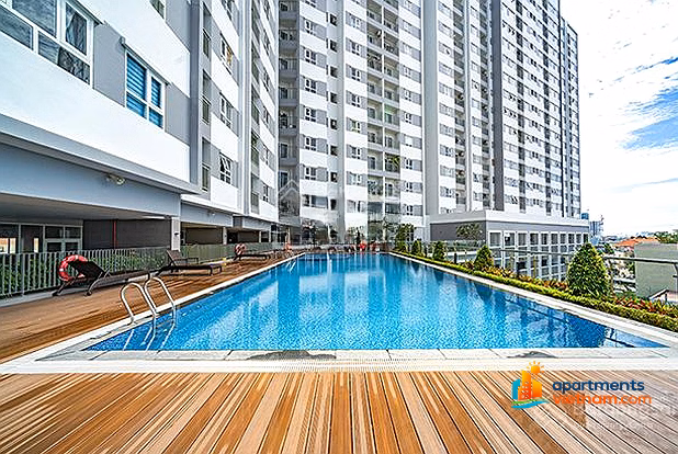 Reduced price of 110 million to sell 69m2 apartment with pool view, 2 bedrooms, 2 bathrooms with full luxury furniture - CC Moonlight Boulevard