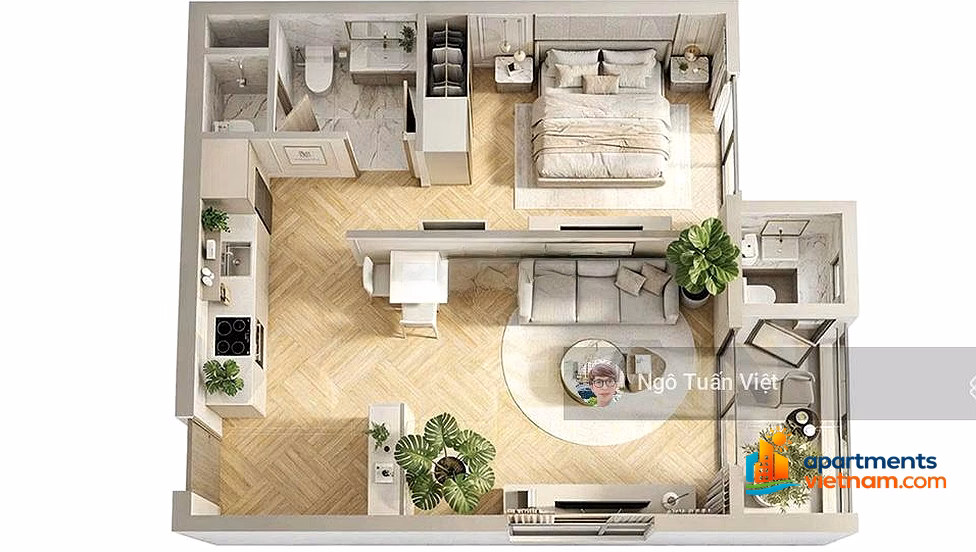 Urgent sale - 1 bedroom Masterise Cao Xa La axis Hot 11 building L1 - View of BC Southeast area - Price only 6.7 billion
