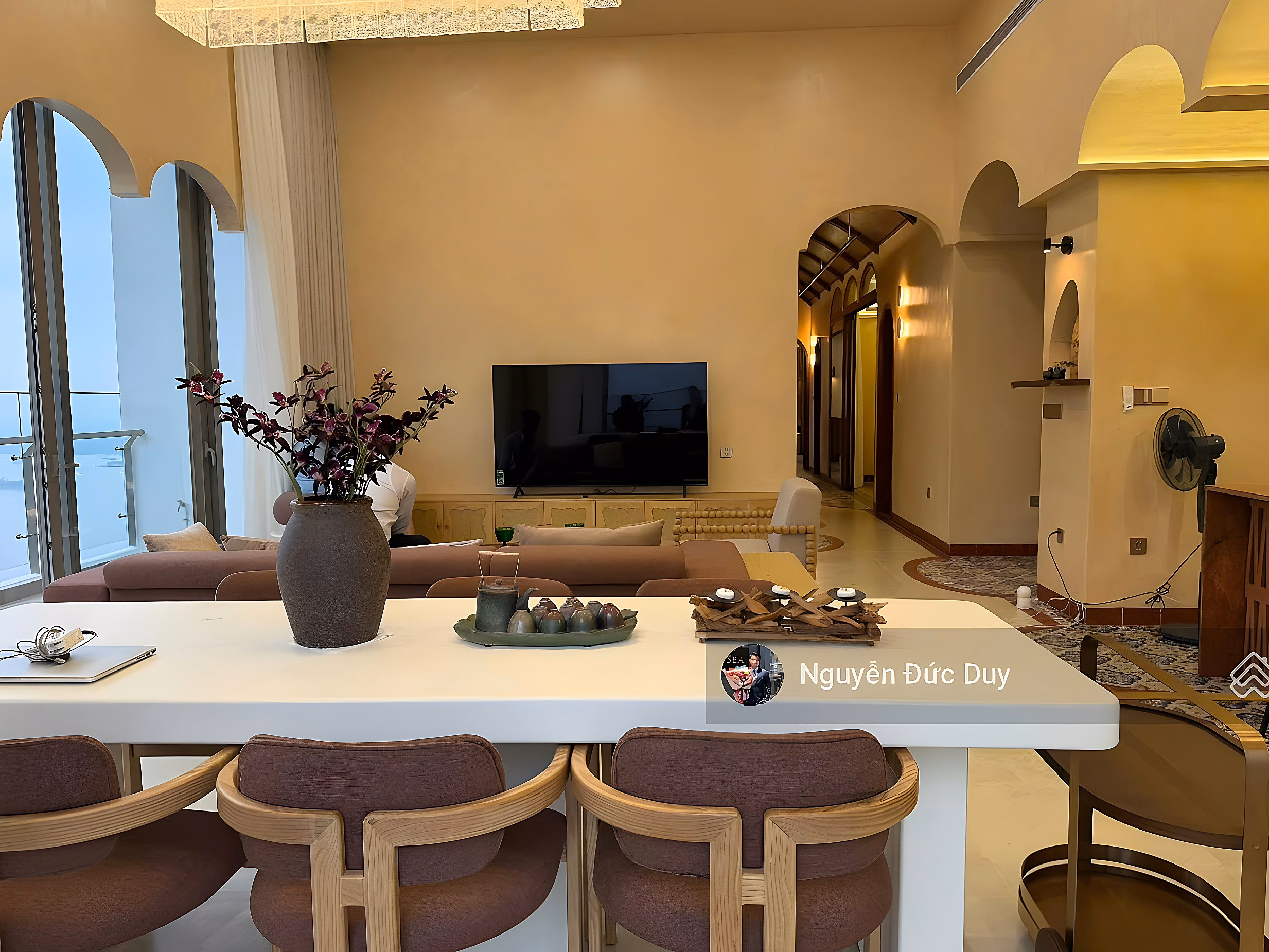 Unique Mediterranean Penthouse 217m2 4 bedrooms super VIP. Direct river view of new house 100%