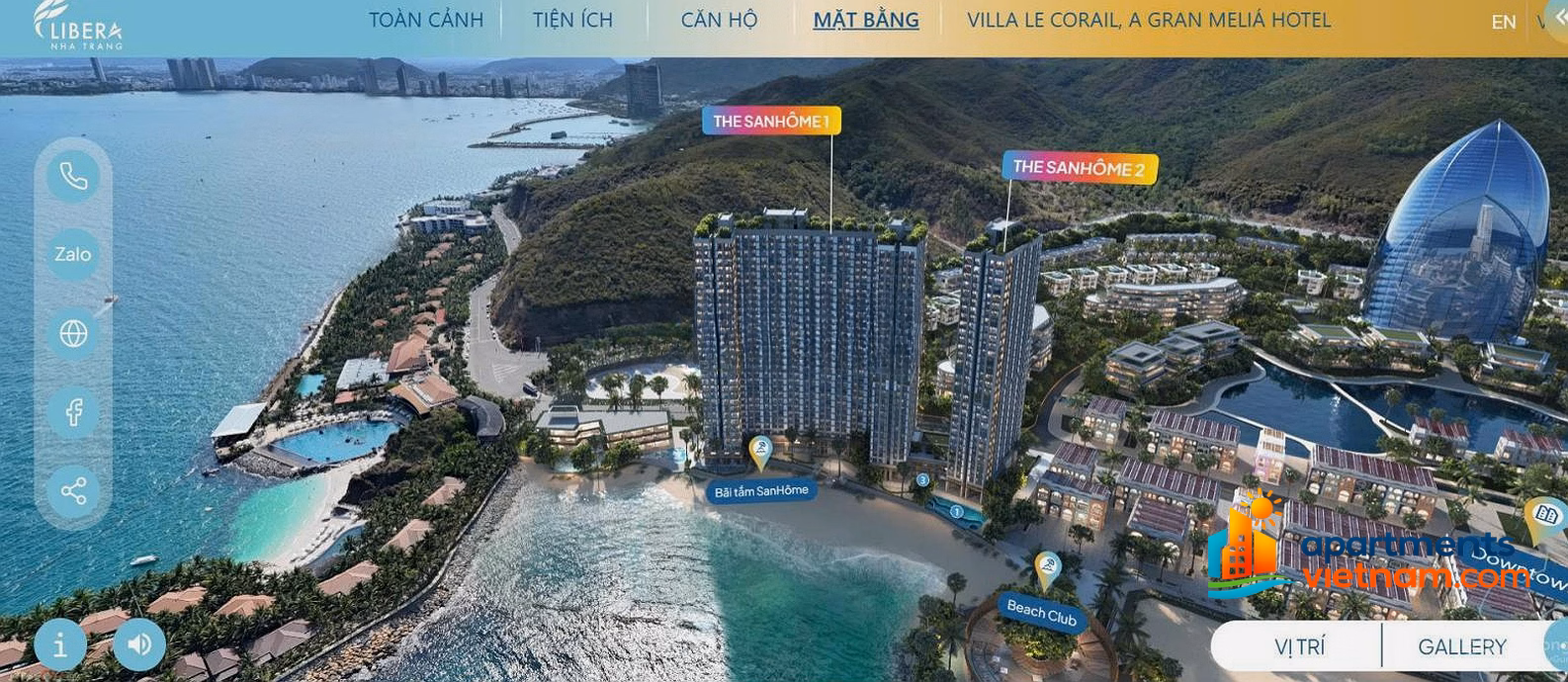The owner is going abroad, needs to sell Sanhome 1 apartment, Beachfront, cut-loss price only 1 billion 550