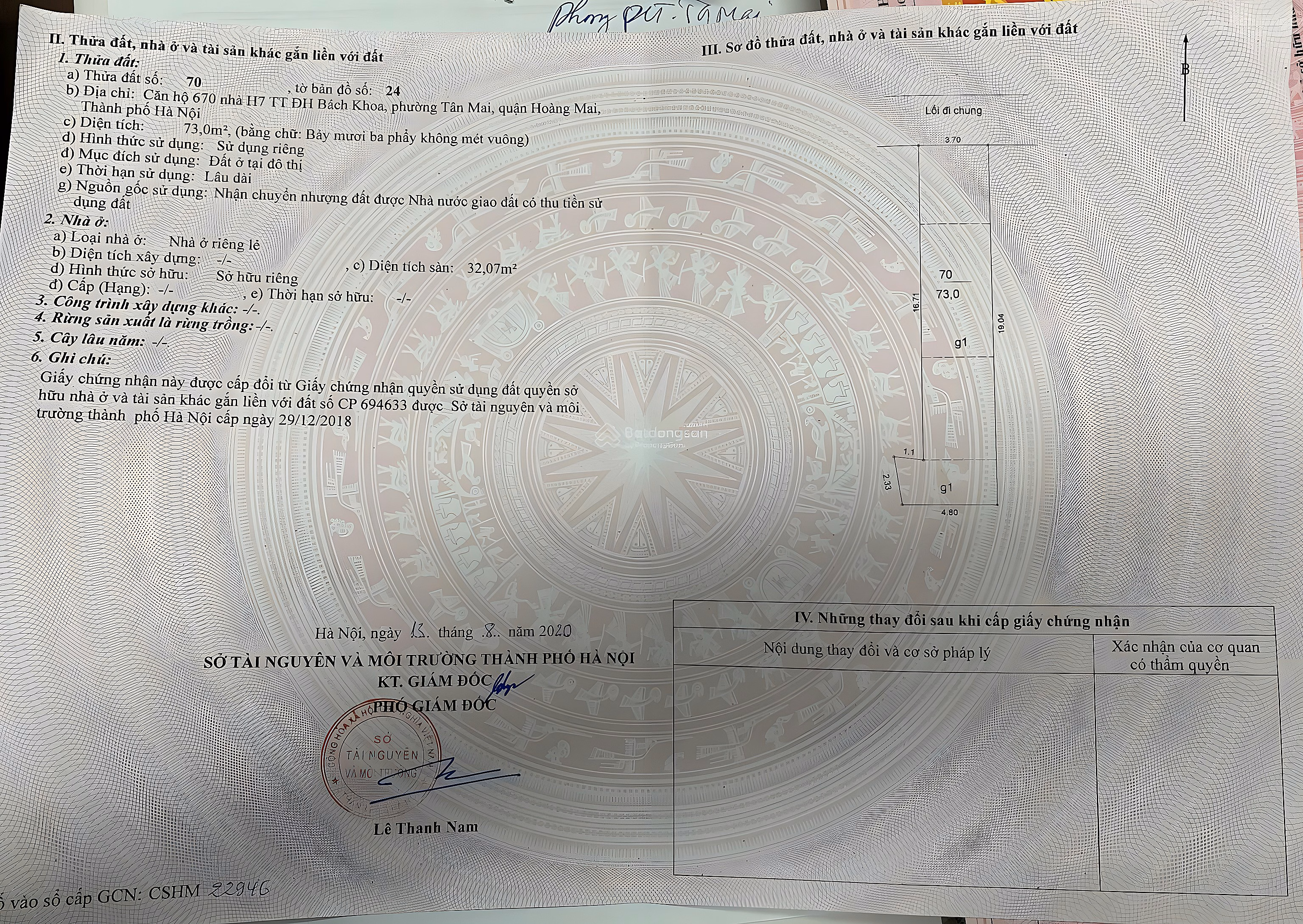 Owner sells house lot 670H7 Tan Mai, 73m2, car elevator to enter the house