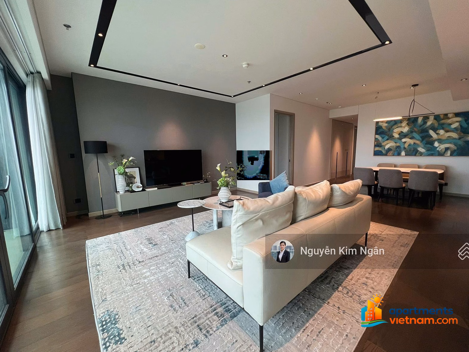 Kim Ngan Grand Marina - 3 bedrooms fully furnished for rent 150 million/month with free management fee