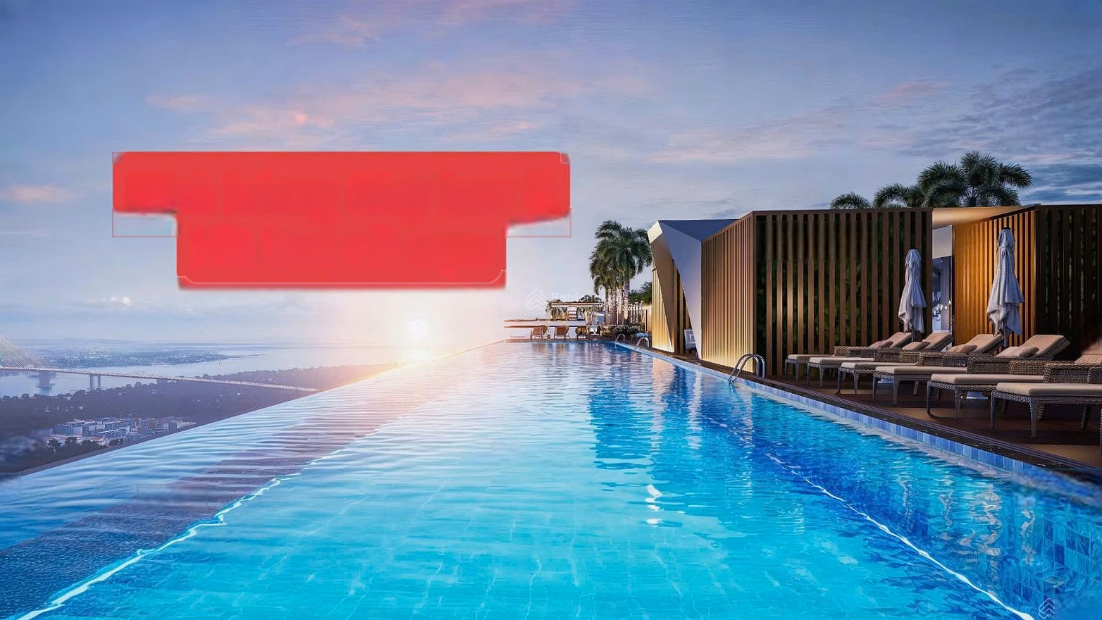 Duplex 5-bedroom corner apartment, S5 building, 27th floor, Red River view, with private swimming pool, price 58 billion, Noble Crystal Tay Ho