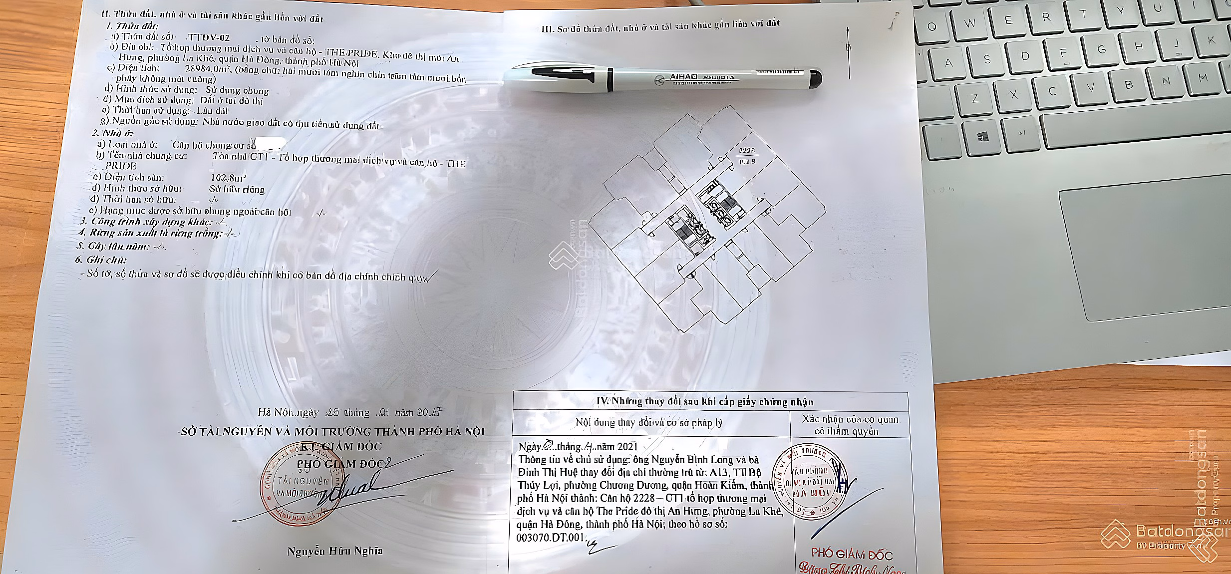 Shock, 59,999 million/m2, 103m2, 3 bedrooms, CT1, CC The Pride Ha Dong