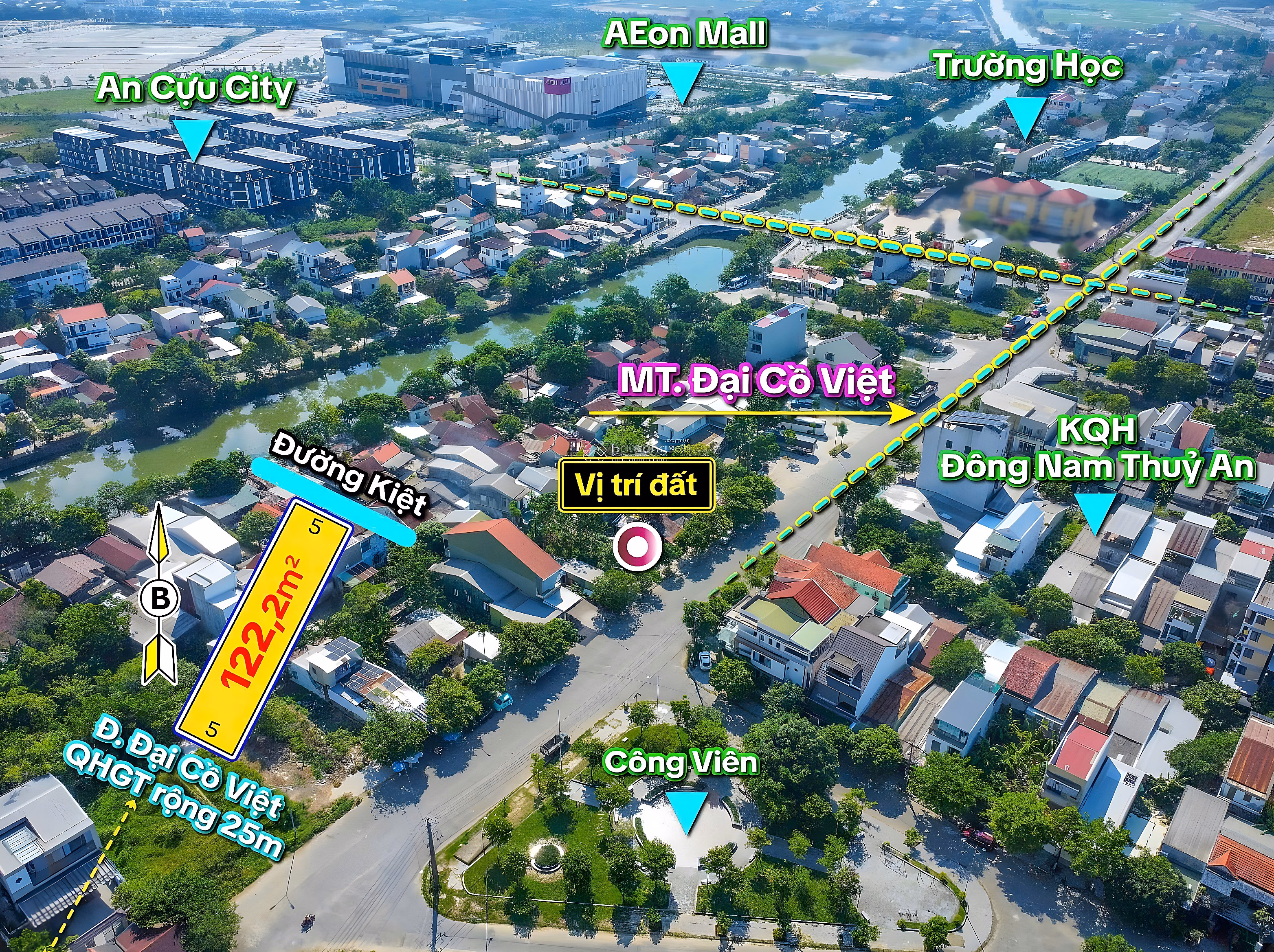 Land for sale on Dai Co Viet street - 600m from Aeon