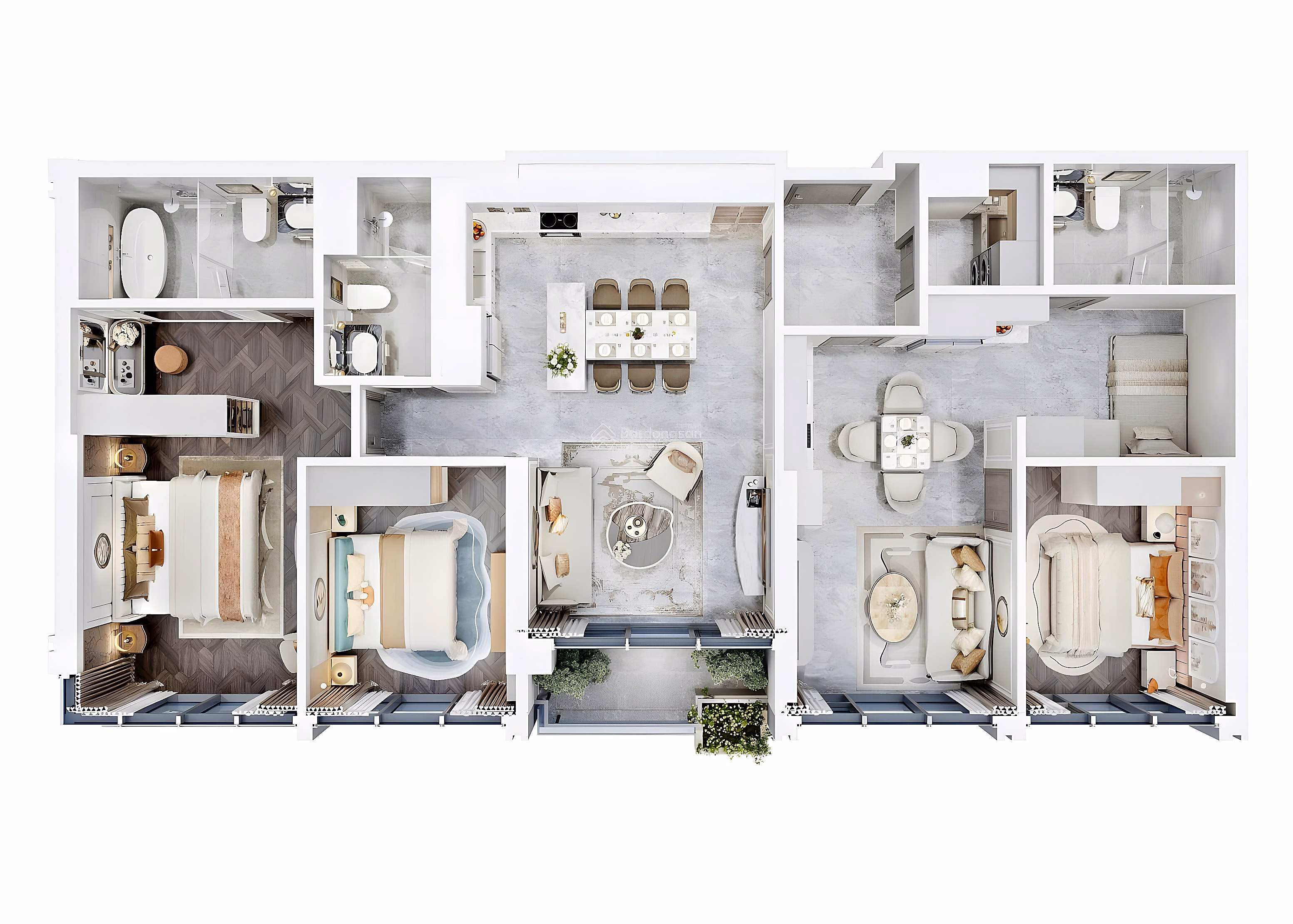 Corner apartment fund with 3 - 4 bedrooms from 110m2 with direct view of West Lake, cheapest price on the market. Only the last few units left!