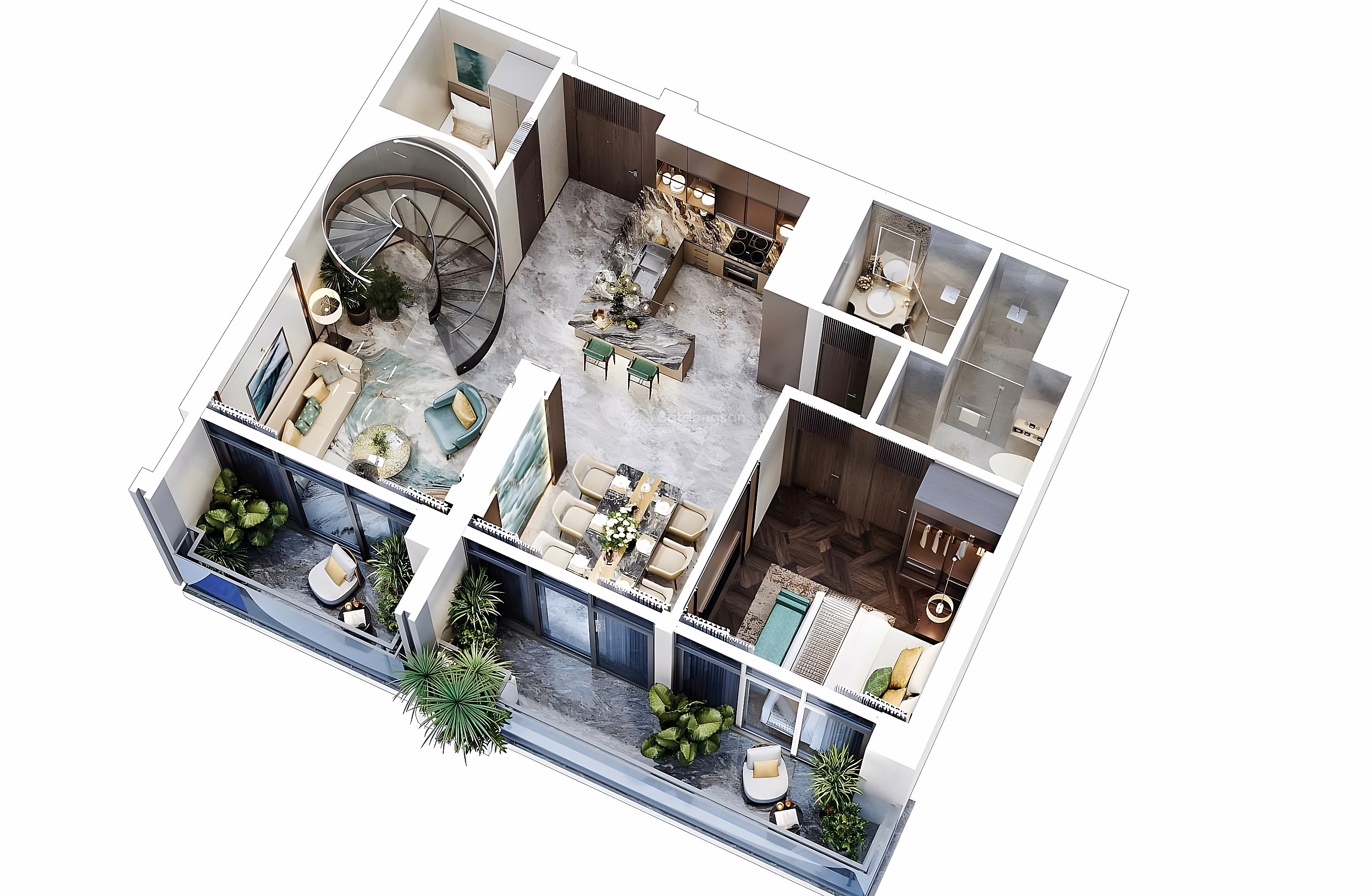 Corner apartment fund with 3 - 4 bedrooms from 110m2 with direct view of West Lake, cheapest price on the market. Only the last few units left!