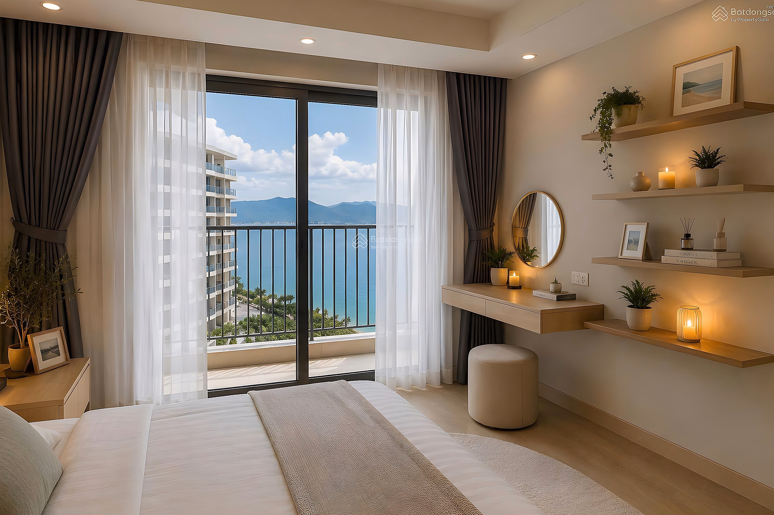 Gold Coast apartment for rent, South tower, 2 bedrooms, 2 bathrooms, 71m², price 26 million/month (Retail booking accepted)