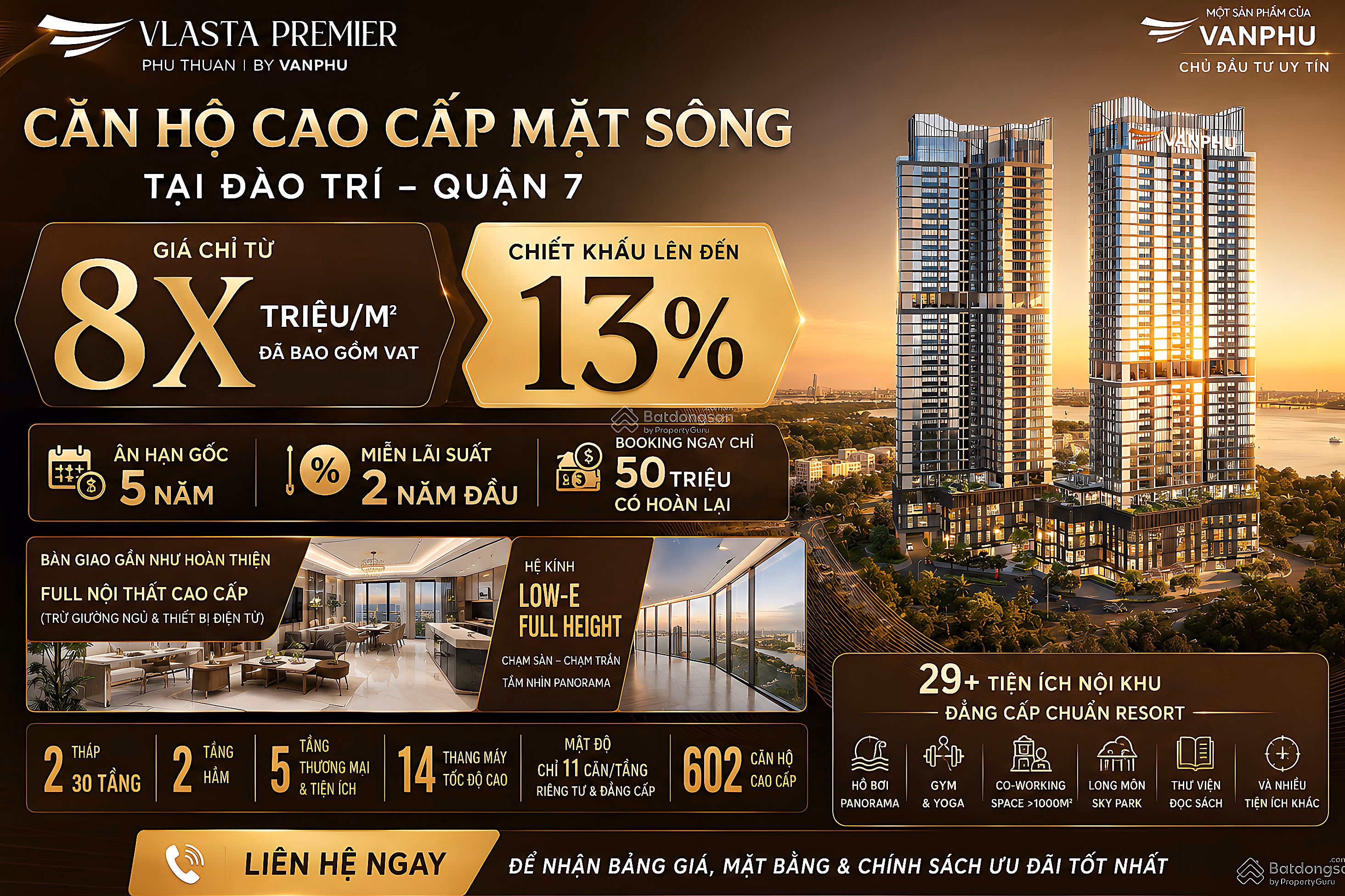 LUXURY APARTMENT ON RIVER DISTRICT 7 PRICE FROM ONLY 8X MILLION/M INCLUDED VAT, SIGN CONTRACT NOW, 5 YEAR TERM