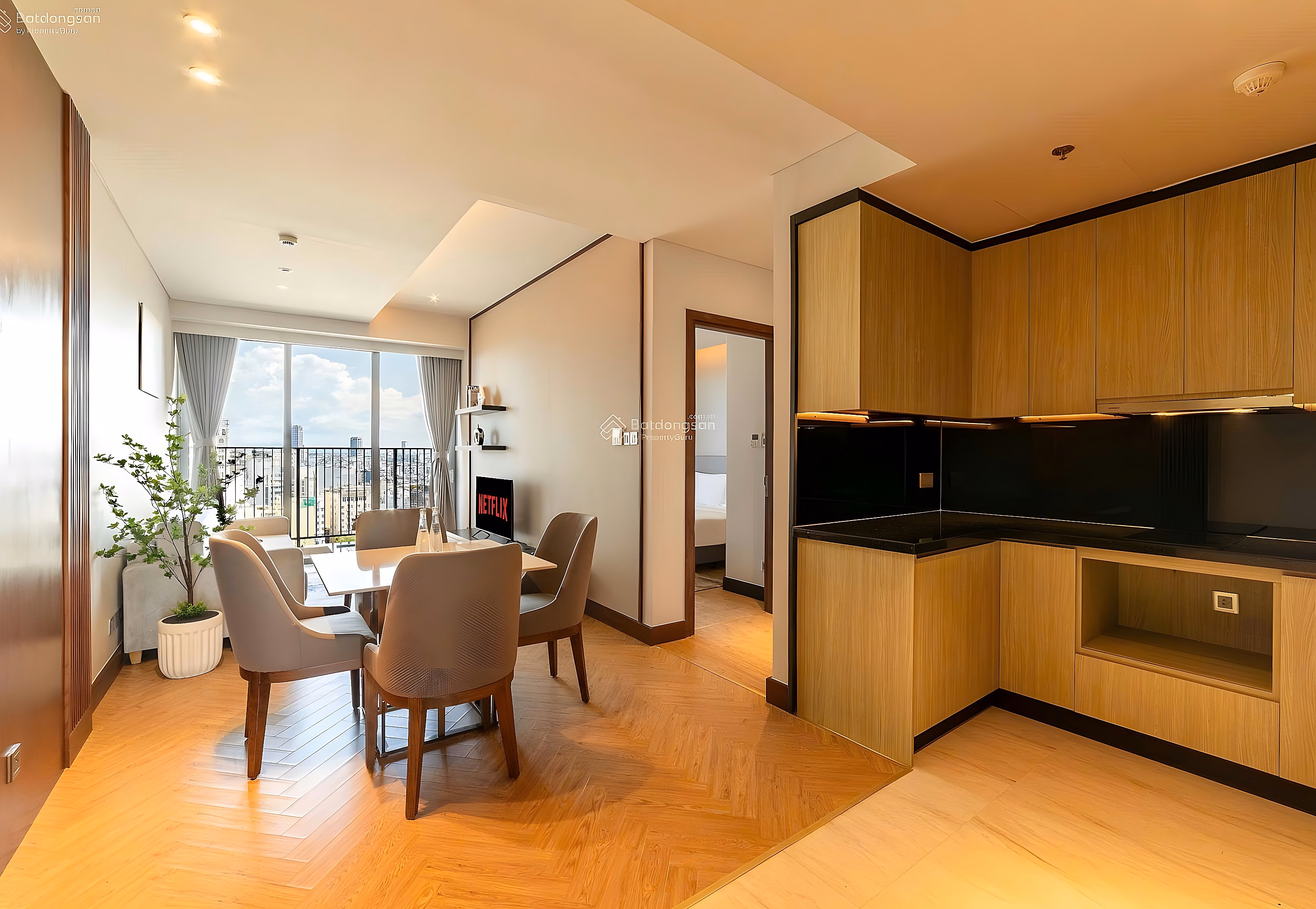 Soleil Anh Duong apartment for rent, fully furnished, 12th floor, sea view, 65m2, 1 beautiful, airy bedroom, 30 million