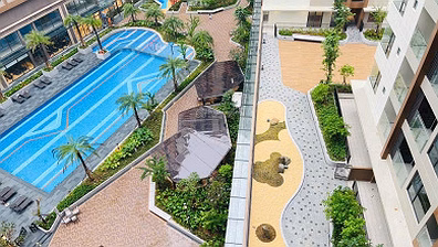 Corner apartment for rent with 2 bedrooms, 2 bathrooms, P1 Akari City, price from only 10 million