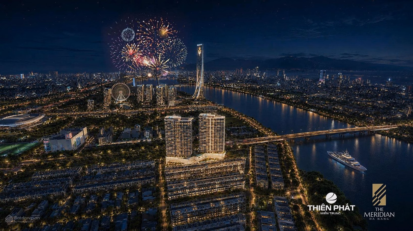 2-bedroom apartment with DIFF view at The Meridian, owns a balcony to watch million-dollar fireworks, welcoming Downtown waves