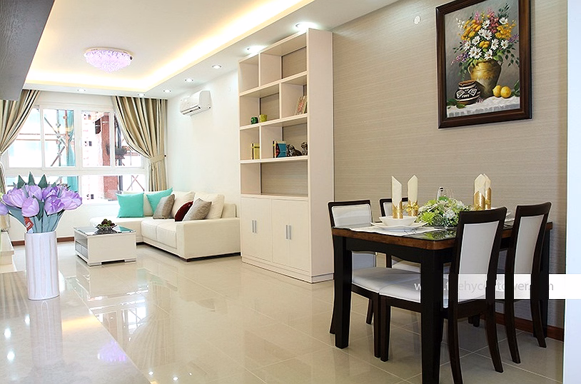 Central Plaza apartment for rent, 91 Pham Van Hai, 65m2, 2 bedrooms, Price: 12 million