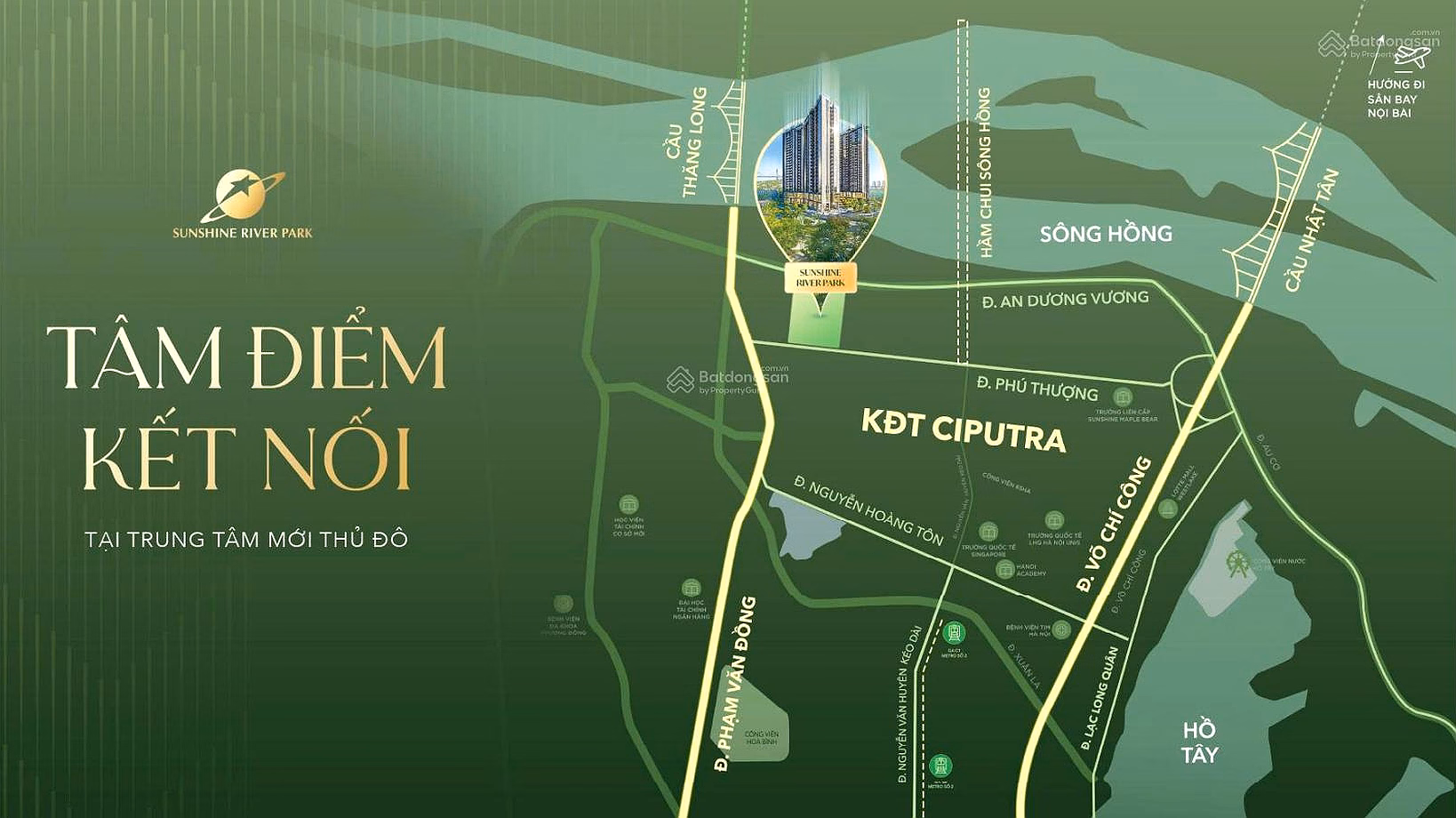 Apartment phase 1 - owning a luxury apartment Sunshine River Park Ciputra - Full view of the Red River expected 100 million/m²