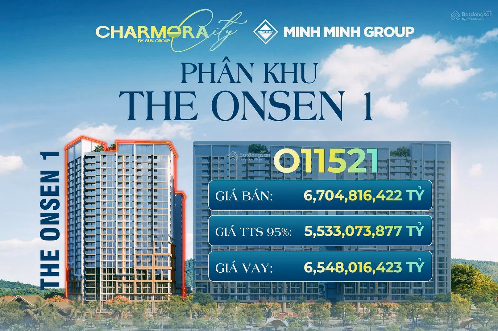 2-bedroom apartment The Onsen 1 - Charmora City | First phase price discounted up to 14%++ | View of fireworks & river