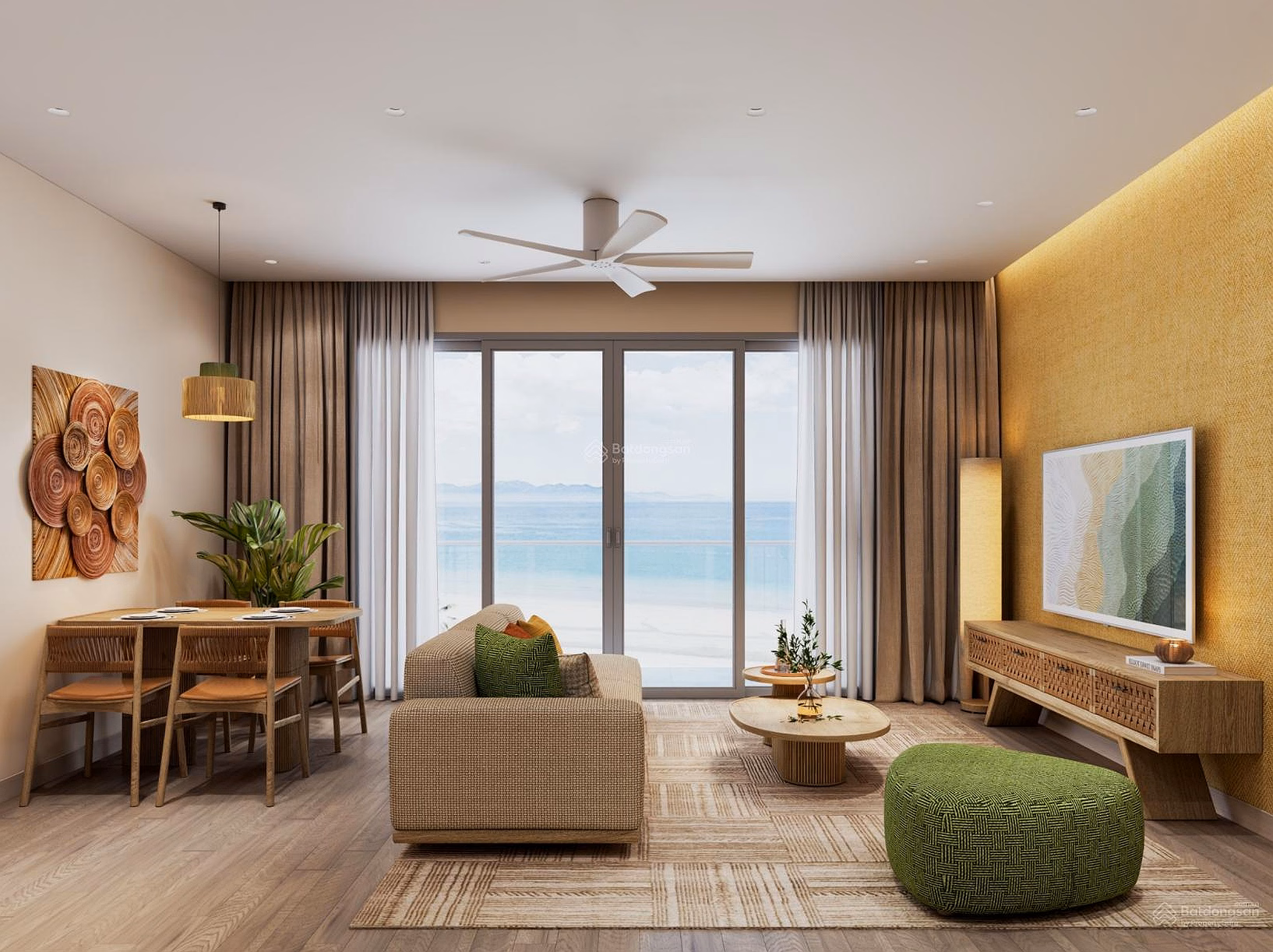 [Discount 1.1 billion] Corner apartment (0212B34) 2 bedrooms The Onsen 2 Building - Charmora City - River View
