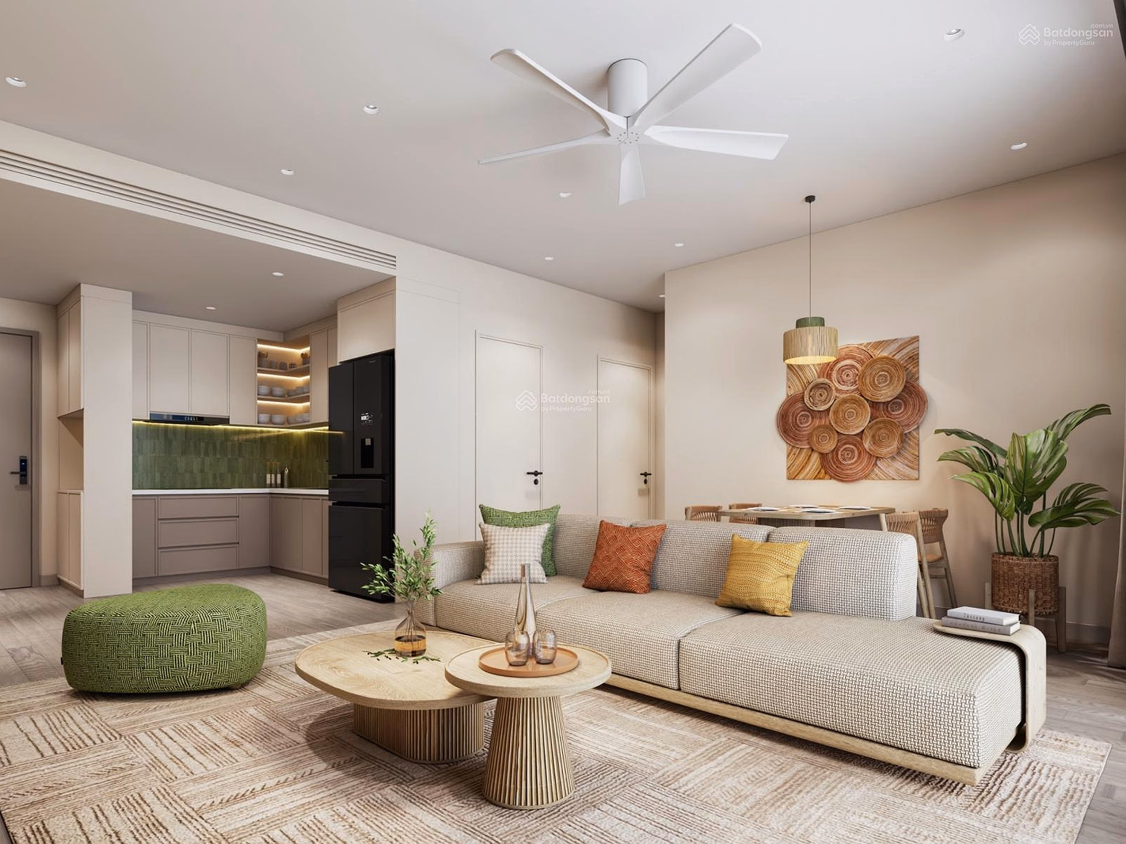 [Discount 1.1 billion] Corner apartment (0212B34) 2 bedrooms The Onsen 2 Building - Charmora City - River View