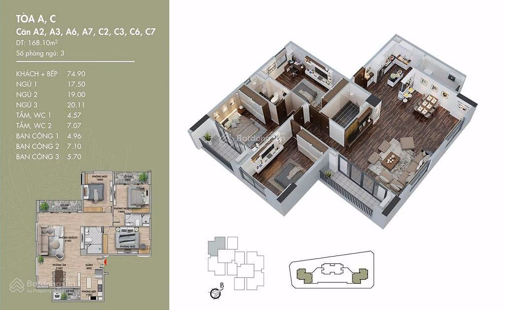 Apartment for sale 168m2 3 bedrooms 2 bathrooms at Udic Westlake, Vo Chi Cong, in Ciputra Tay Ho urban area