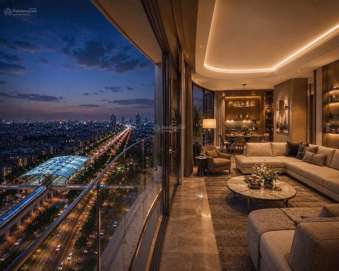 Exclusive Penthouse 3 bedrooms curved glass 100m2 bottom price Lumiere Cao Xa La - View of permanent fireworks