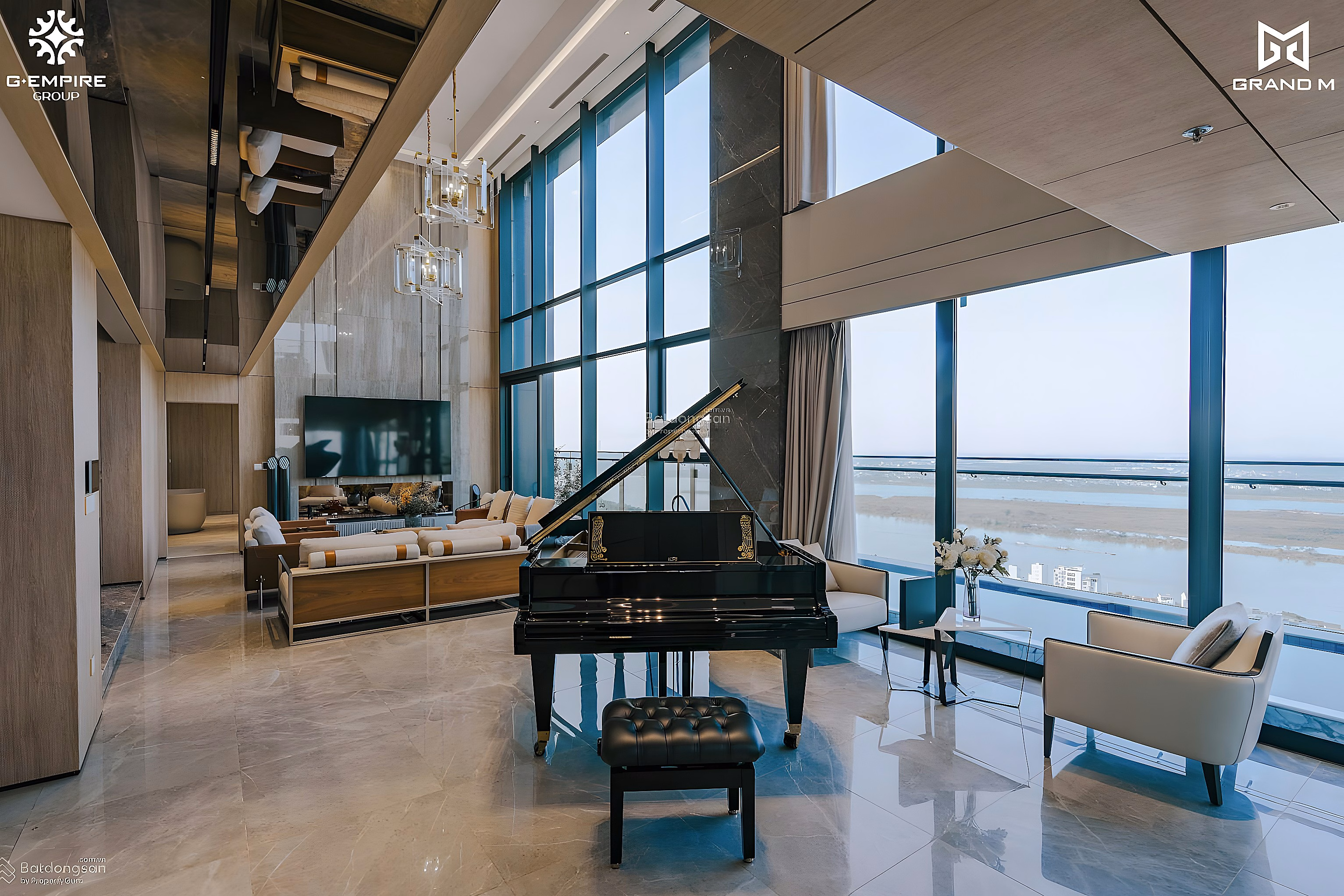 Duplex apartment with Red River view open for sale with huge discounts, chance to win a Porsche, contact Khanh 0818 111 ***