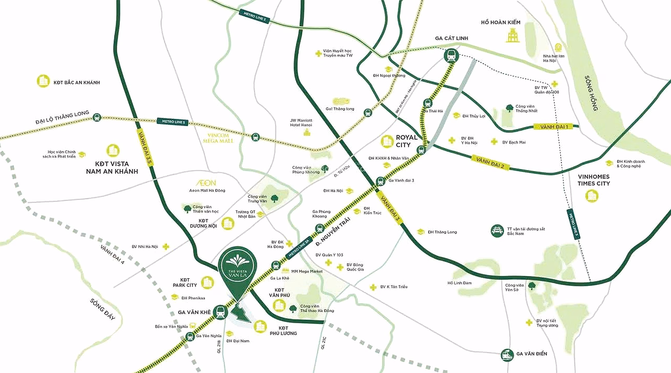 Open sale of V2 building with up to 15% discount on The Vista Van La - Ha Dong green oasis***