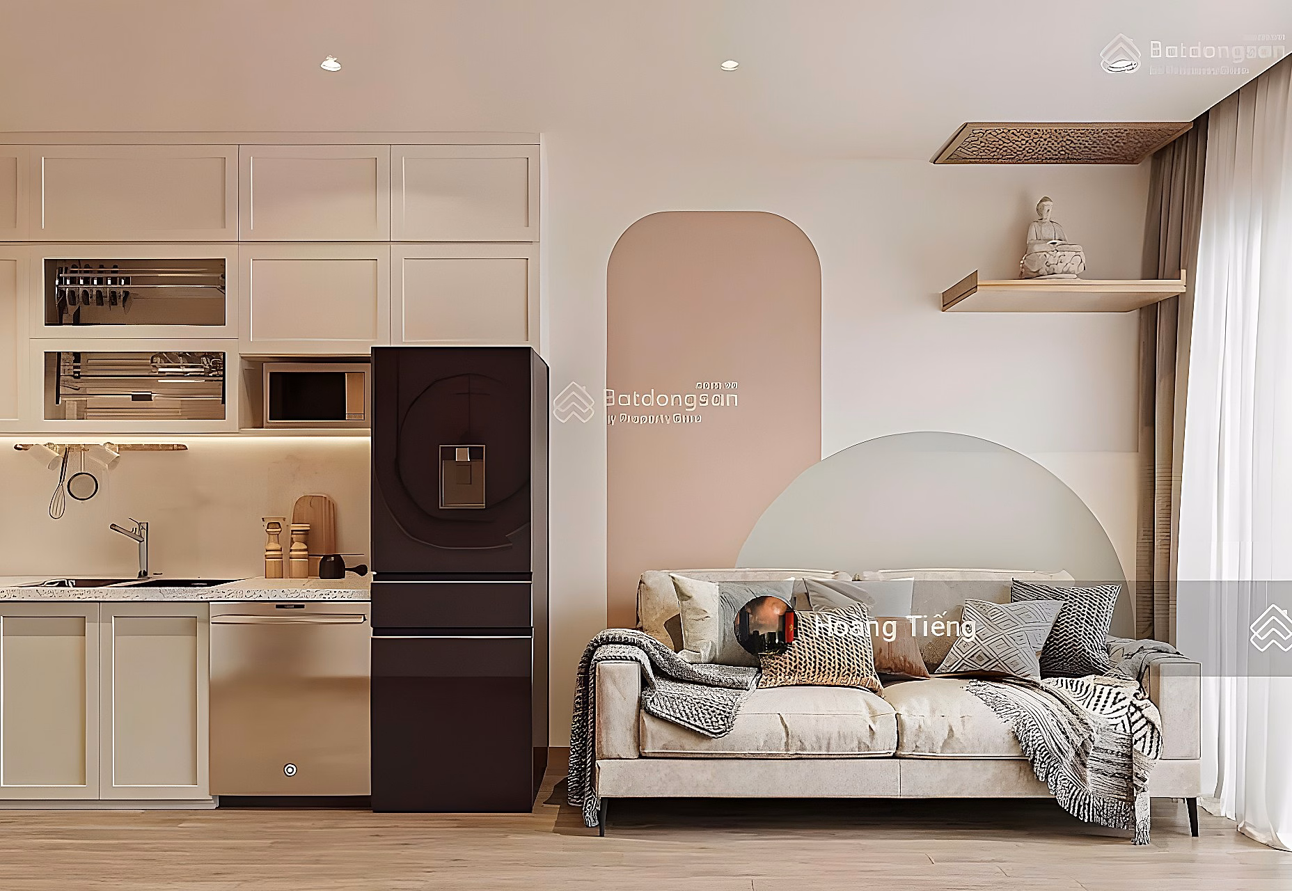 CC Kingdom 101 - District 10 for rent, area: 55m2, 1 bedroom, 1 bathroom, price: 15 million, new, beautiful house***