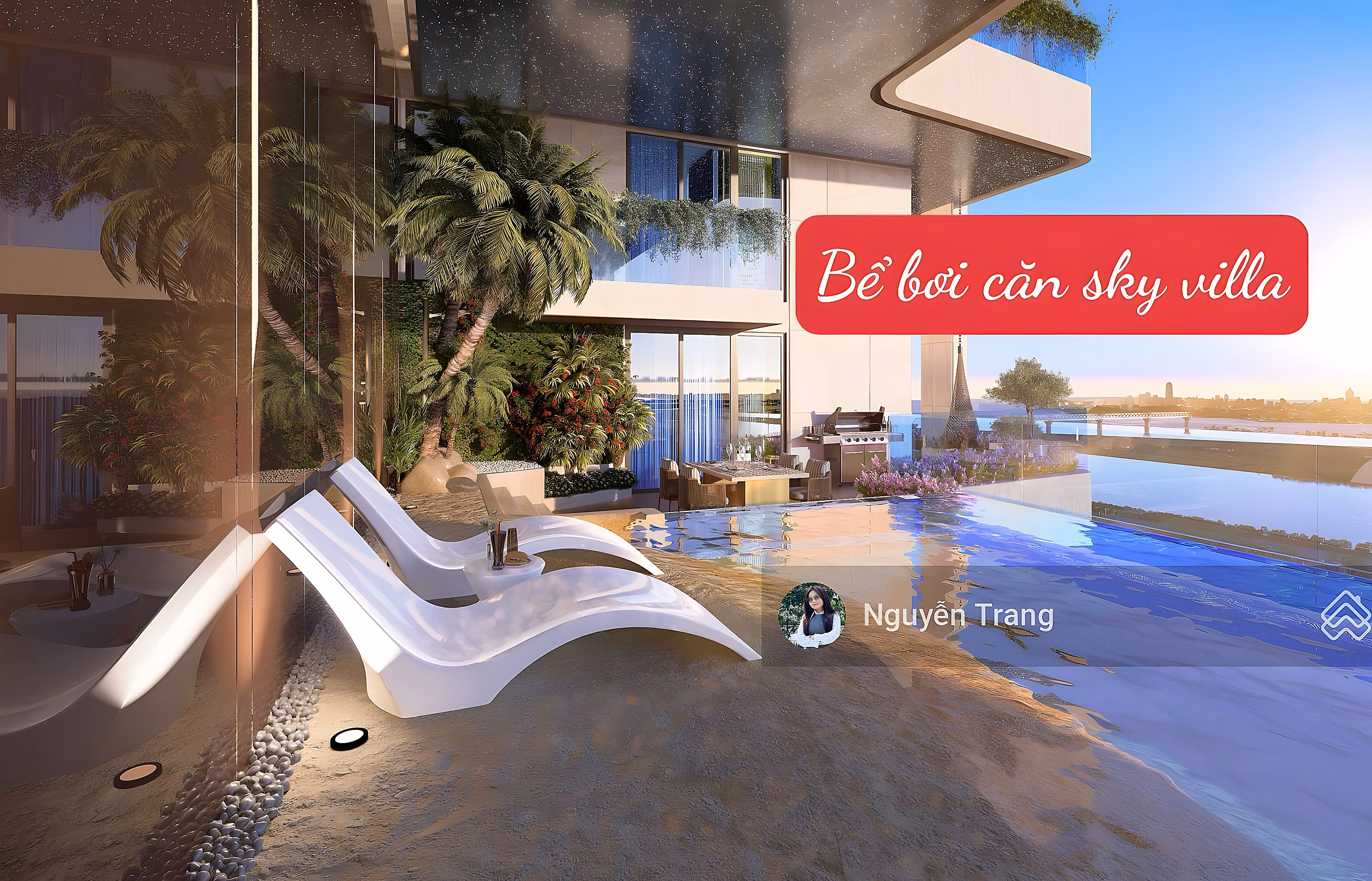 The highest quality NG Sky Villa with garden and private swimming pool, Noble Tay Ho, is operated 5* by WorldHotels
