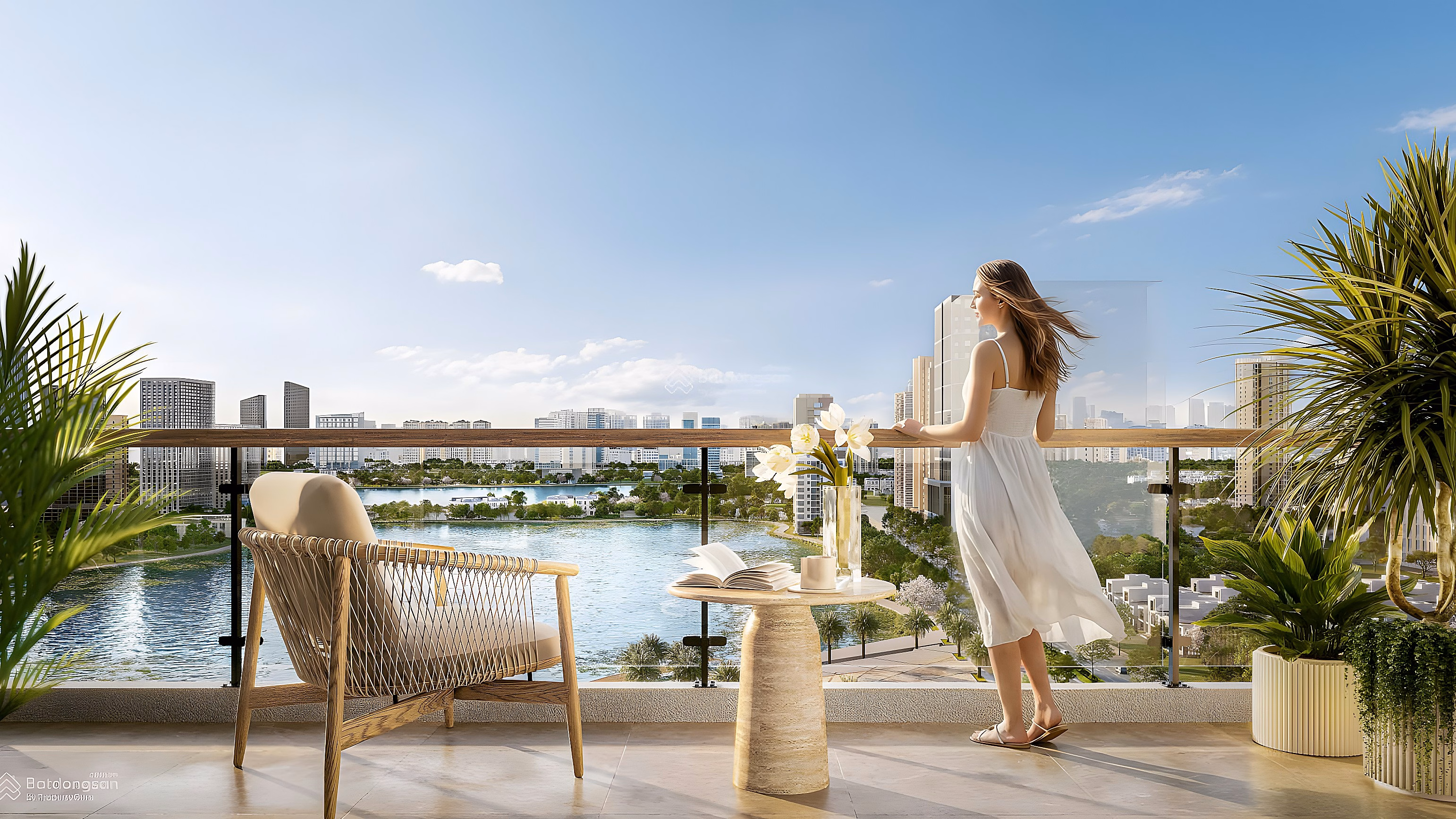 Iconia Mipec To Huu 2-bedroom apartment 75m2 near Me Tri lake only 95 million/m2, open middle floor, high-class furniture
