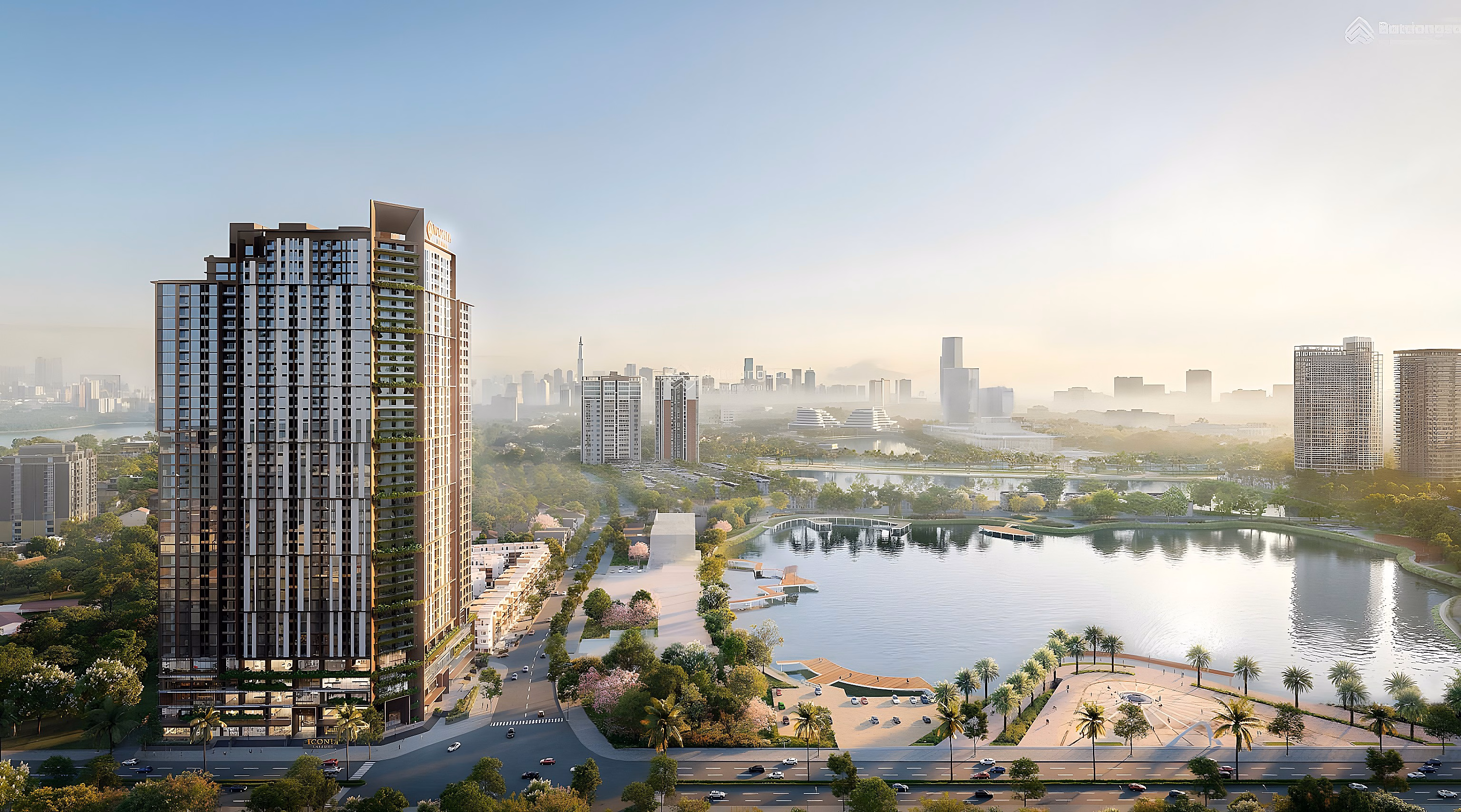 Iconia Mipec To Huu 2-bedroom apartment 75m2 near Me Tri lake only 95 million/m2, open middle floor, high-class furniture