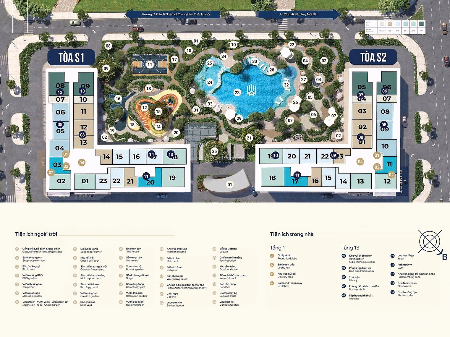 Owner selling 2-bedroom apartment in Southeast, 56.4m2 at Masteri Grand Avenue, 6.7 billion to watch exhibitions and fireworks