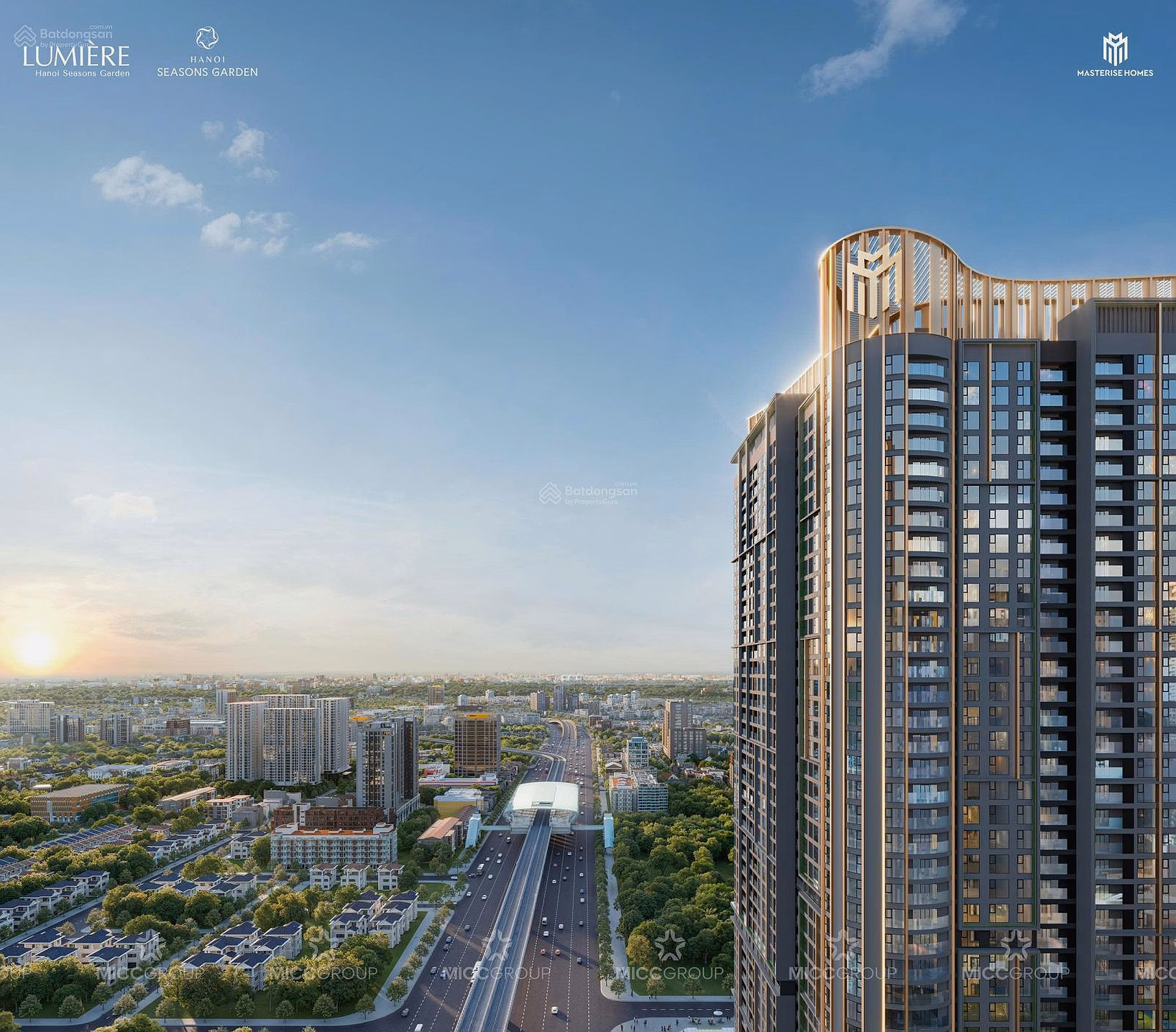 Masteri Cao Xa La Nguyen Trai luxury apartment 88m2 price 11.9 billion super beautiful city view at night