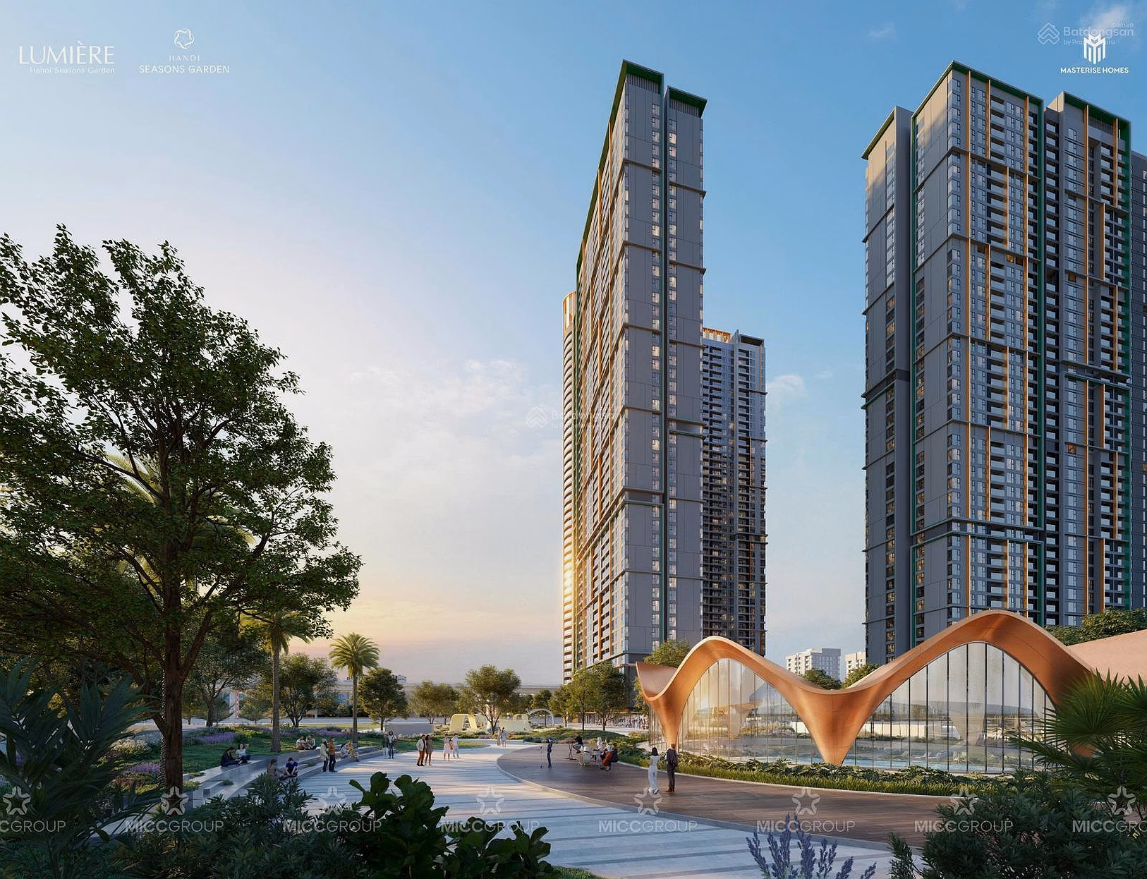 Masteri Cao Xa La Nguyen Trai luxury apartment 88m2 price 11.9 billion super beautiful city view at night