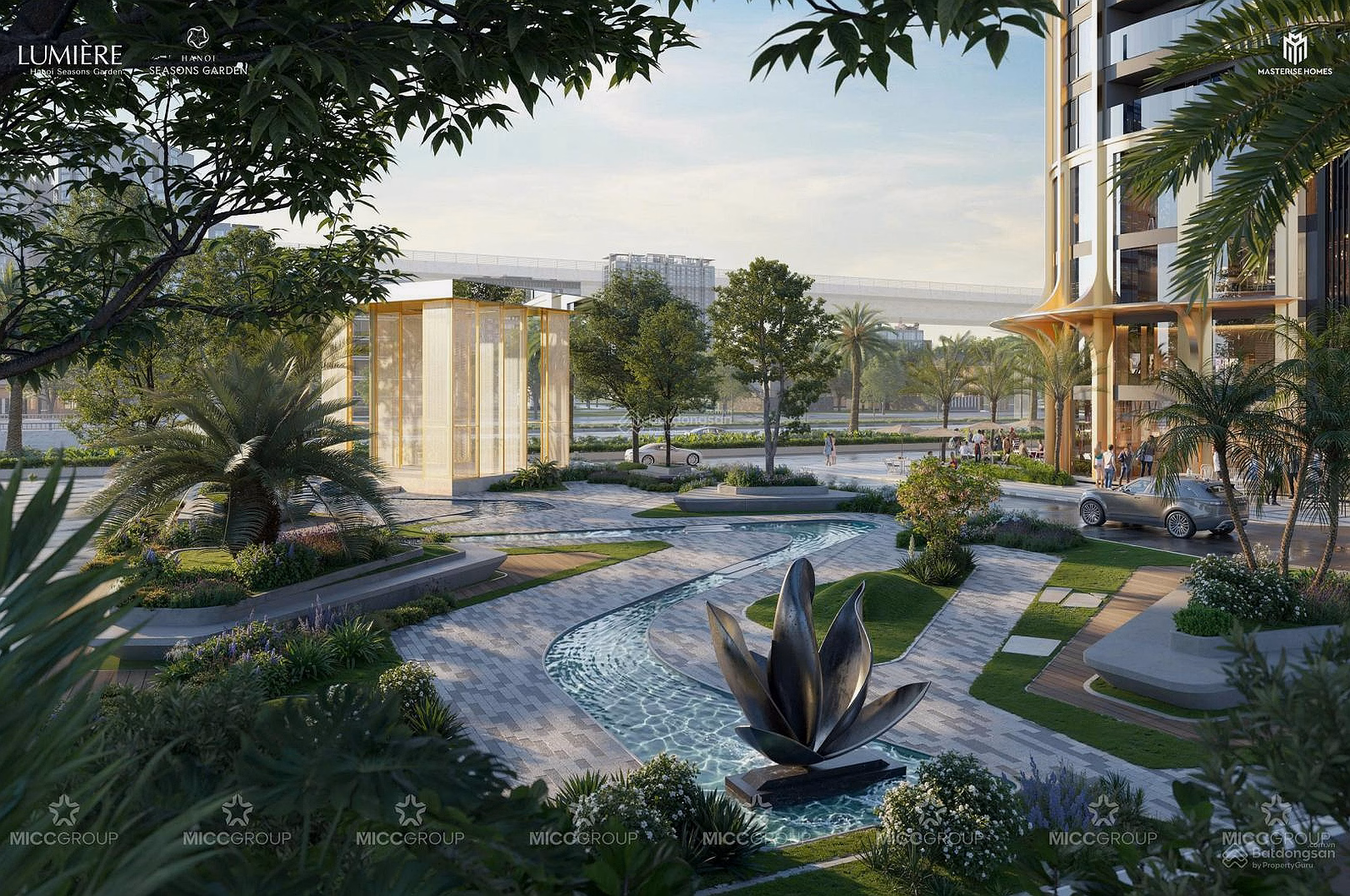 Masteri Cao Xa La Nguyen Trai luxury apartment 88m2 price 11.9 billion super beautiful city view at night