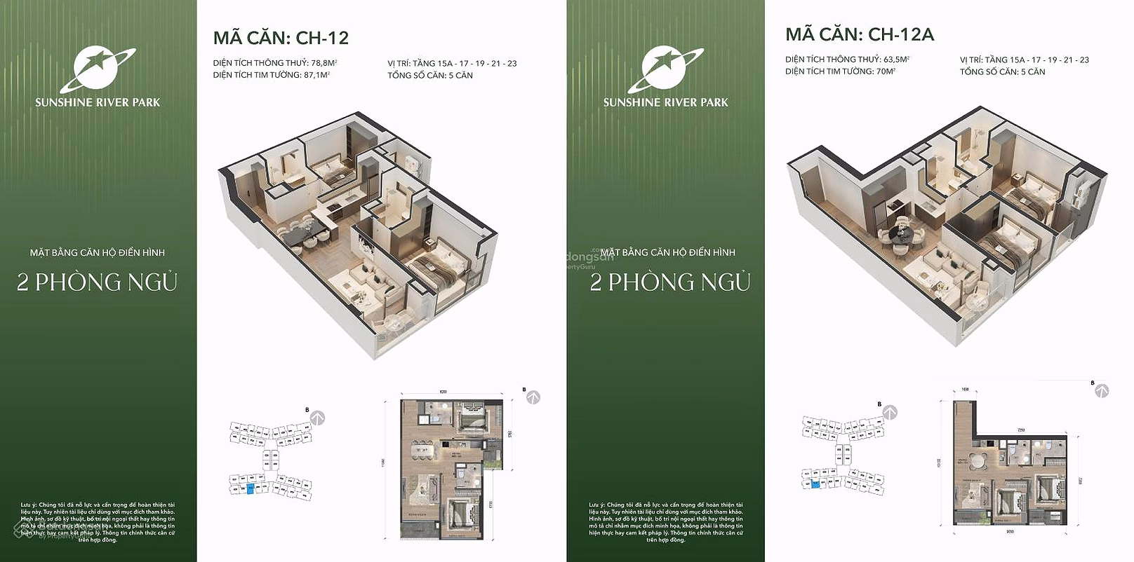 Open for sale Sunshine River Park Ciputra, 2-bedroom apartment 63m2, Red River view, price more than 100 million/m2 - 0918 134 ***