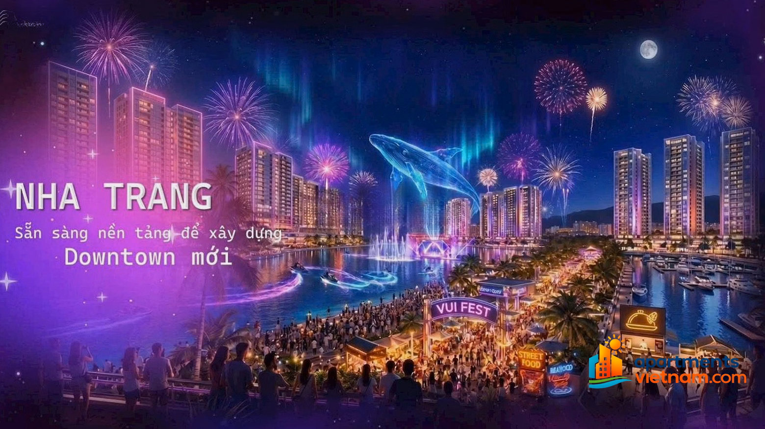 Selling Sun Island 2 Charmora City apartment with fireworks view at price F0 from the investor