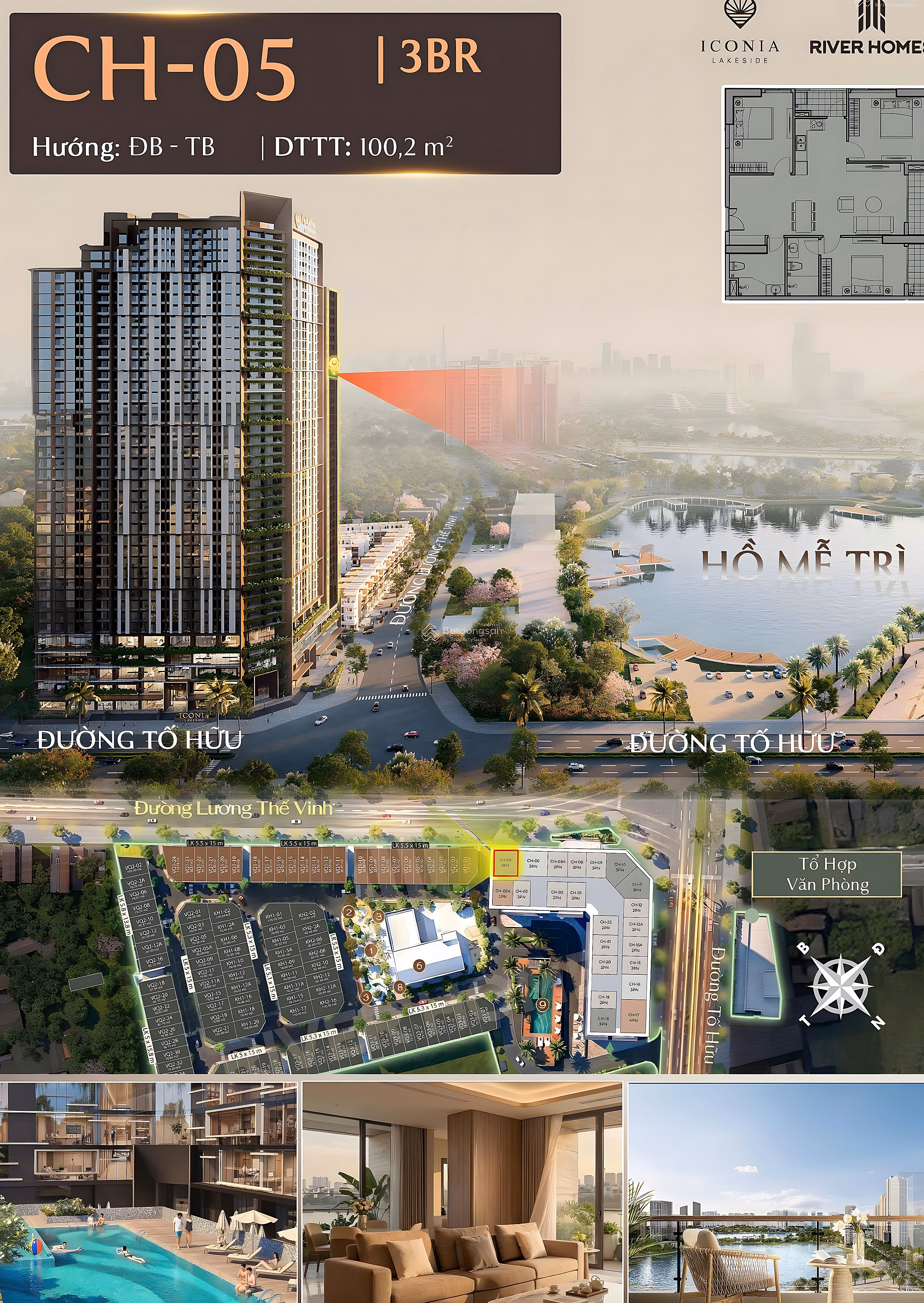 Rare item! 2 diplomatic rates, corner unit 05 - 3 bedrooms, lake view, no 3rd apartment