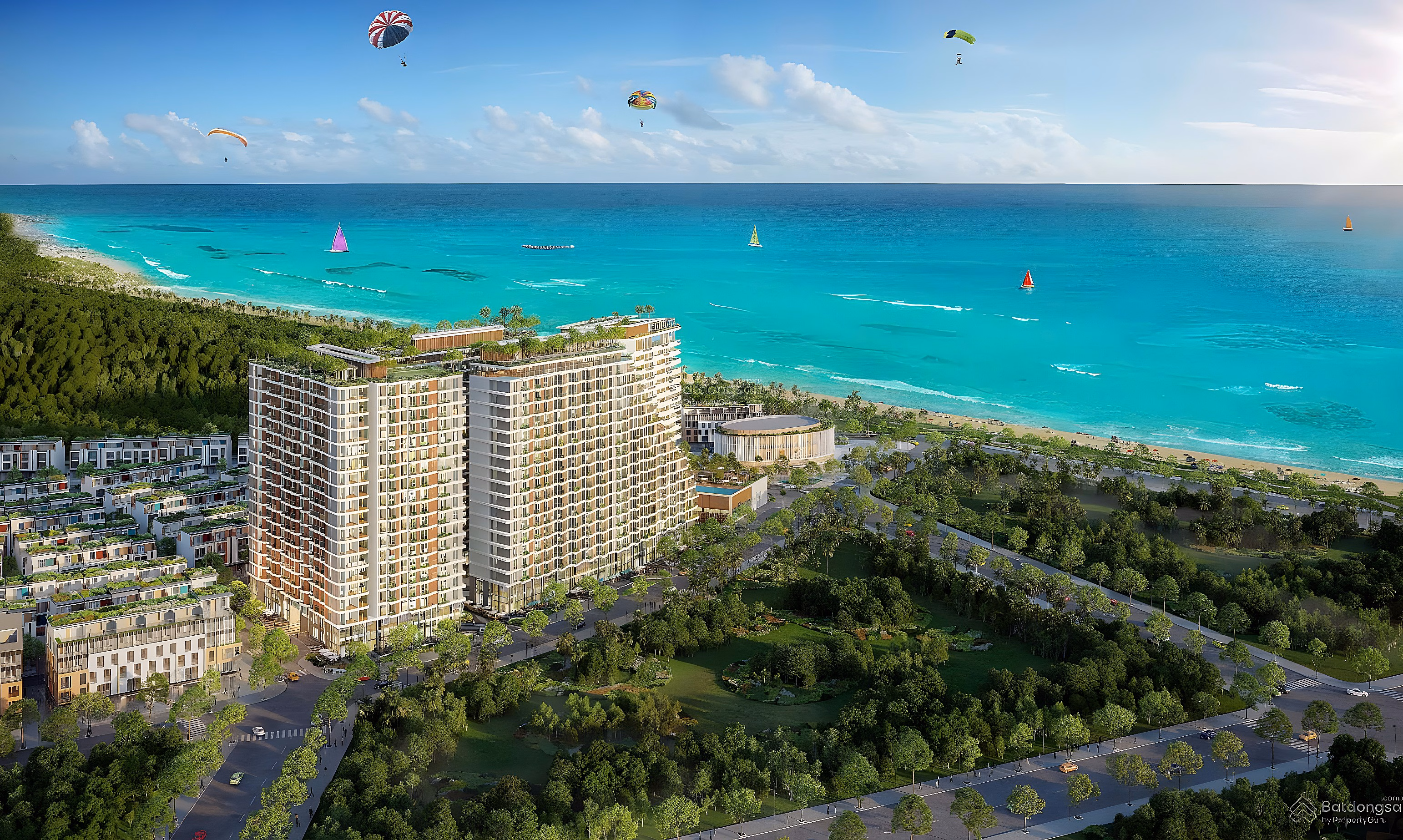 2 bedroom 1 beach apartment facing Southeast, area 53m², price 4 billion VND. Discount up to 18%, long-term red book
