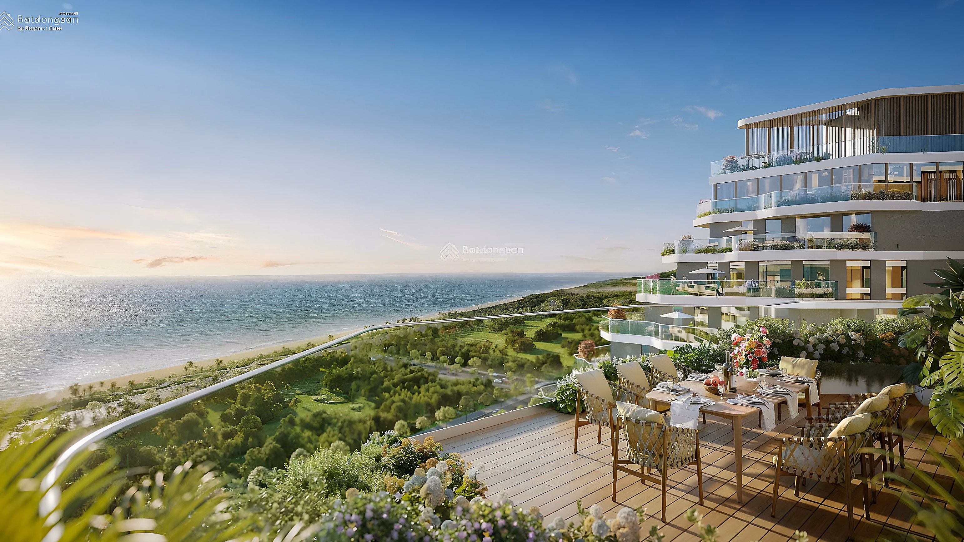 2 bedroom 1 beach apartment facing Southeast, area 53m², price 4 billion VND. Discount up to 18%, long-term red book