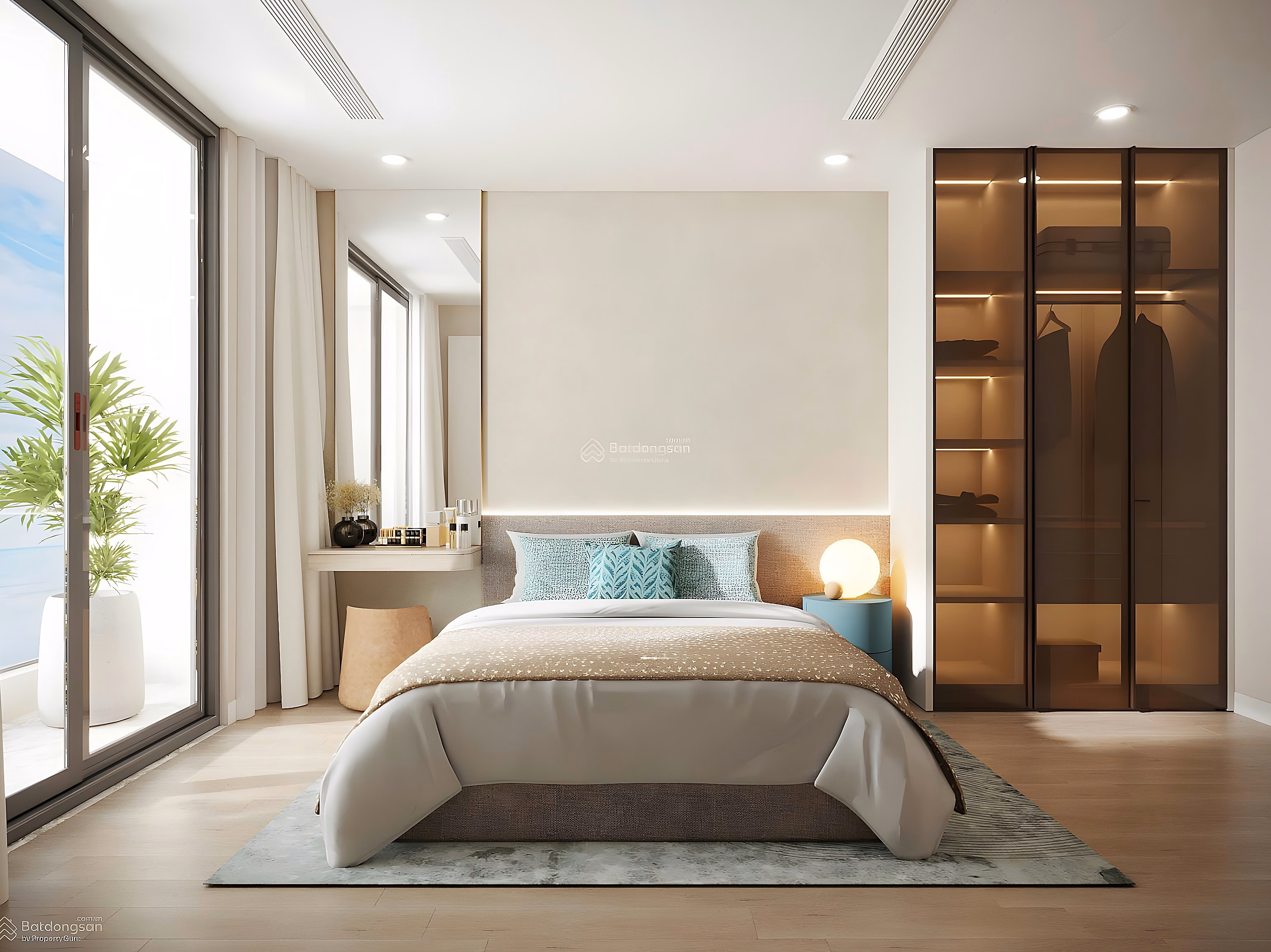 2 bedroom 1 beach apartment facing Southeast, area 53m², price 4 billion VND. Discount up to 18%, long-term red book