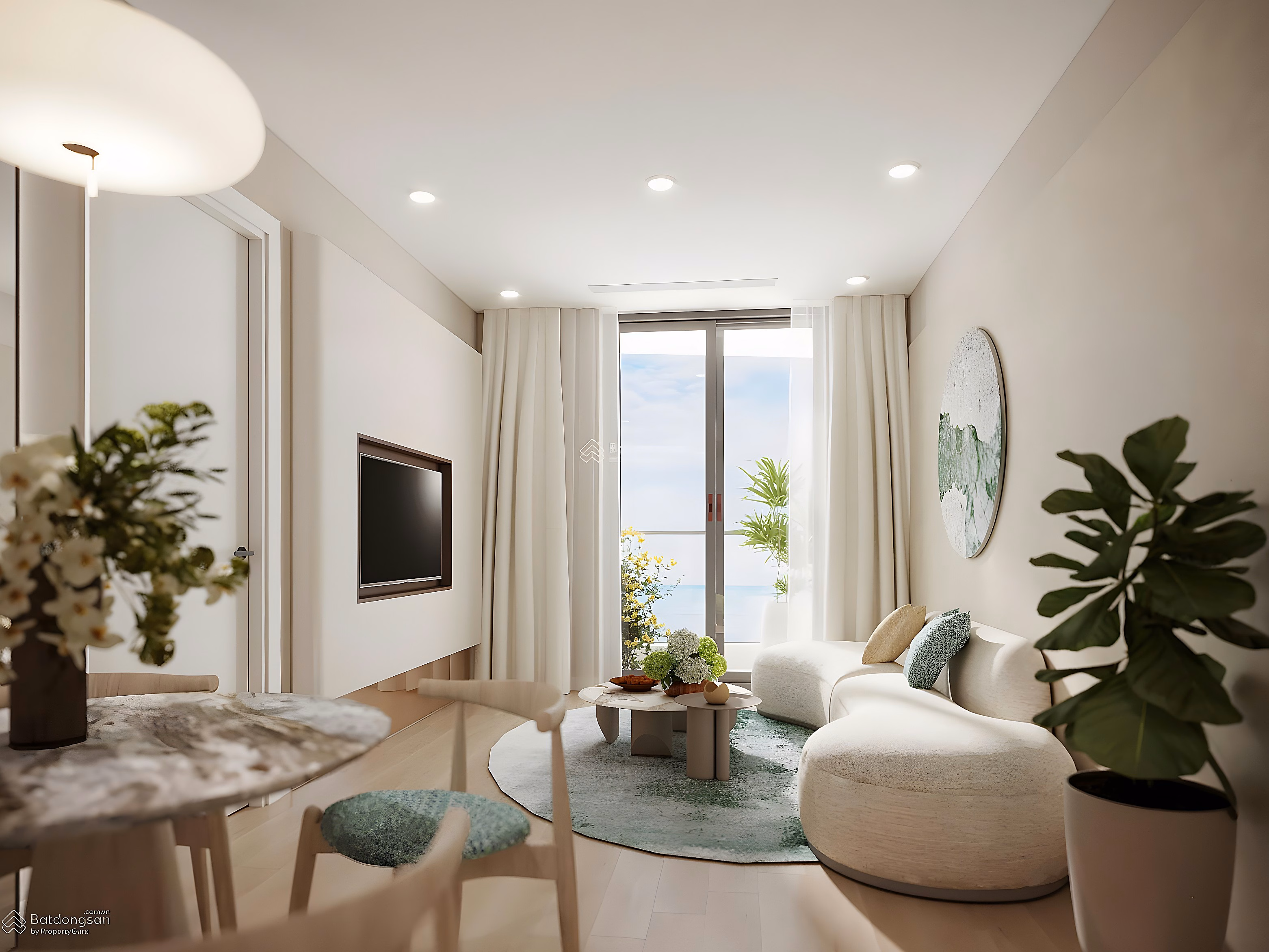 2 bedroom 1 beach apartment facing Southeast, area 53m², price 4 billion VND. Discount up to 18%, long-term red book
