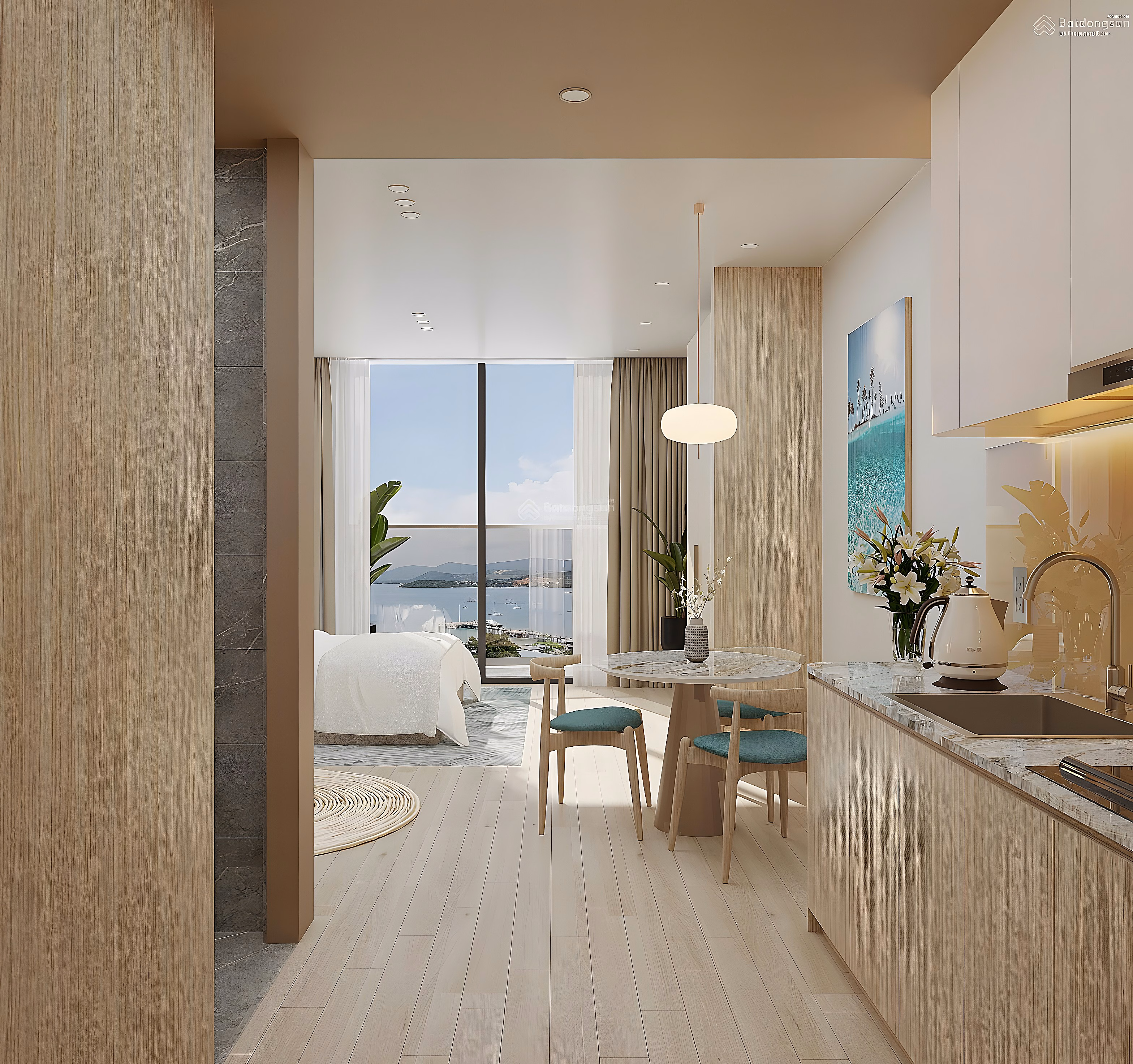 Welcoming APEC 2027 with a beachfront studio apartment, area 28m², facing Southeast at Bai Truong - Phu Quoc