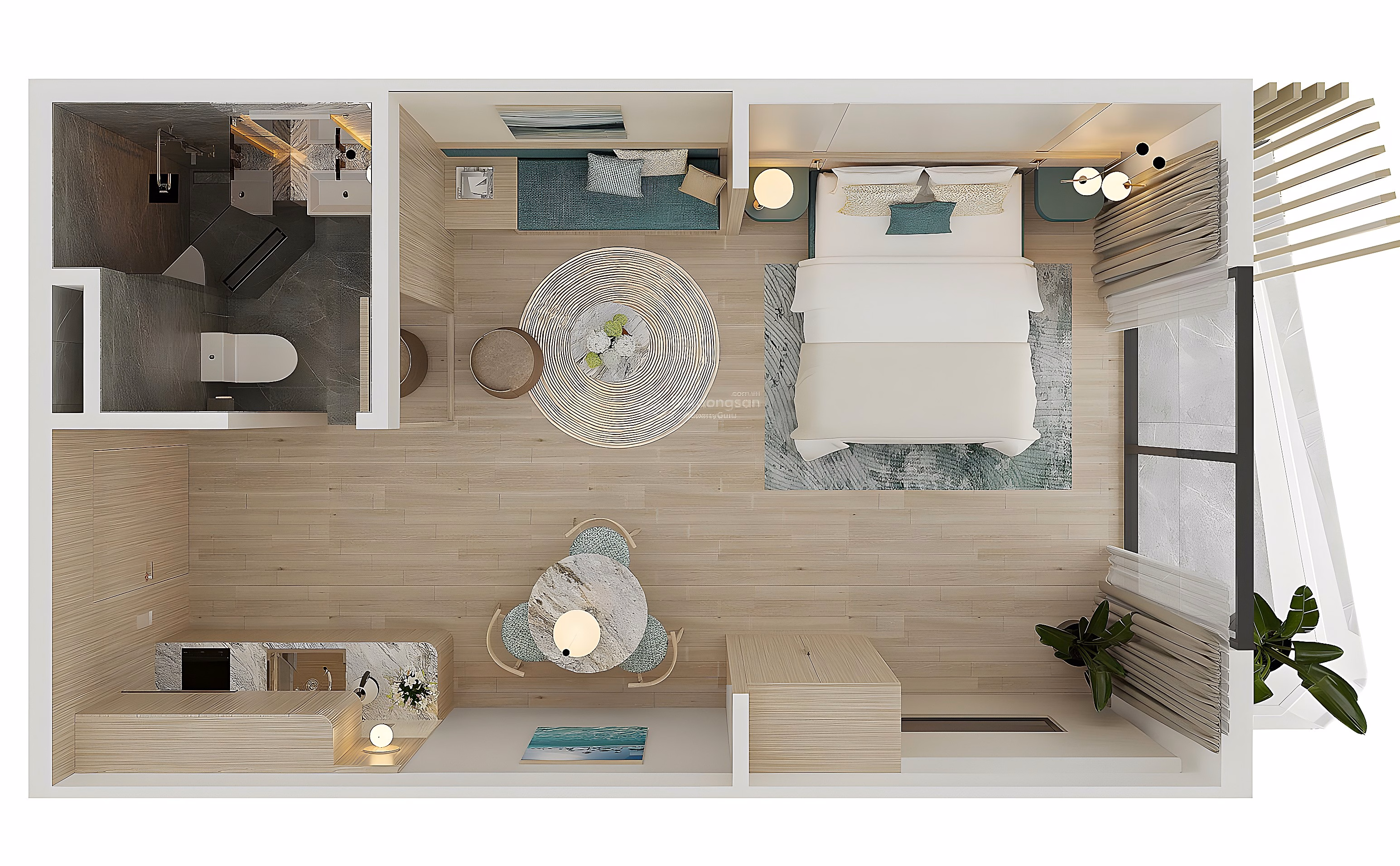 Welcoming APEC 2027 with a beachfront studio apartment, area 28m², facing Southeast at Bai Truong - Phu Quoc