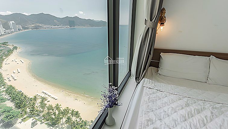Apartment for rent with 2 bedrooms, 2 bathrooms, airy all day, city park view + sea view, price only 6.5 million
