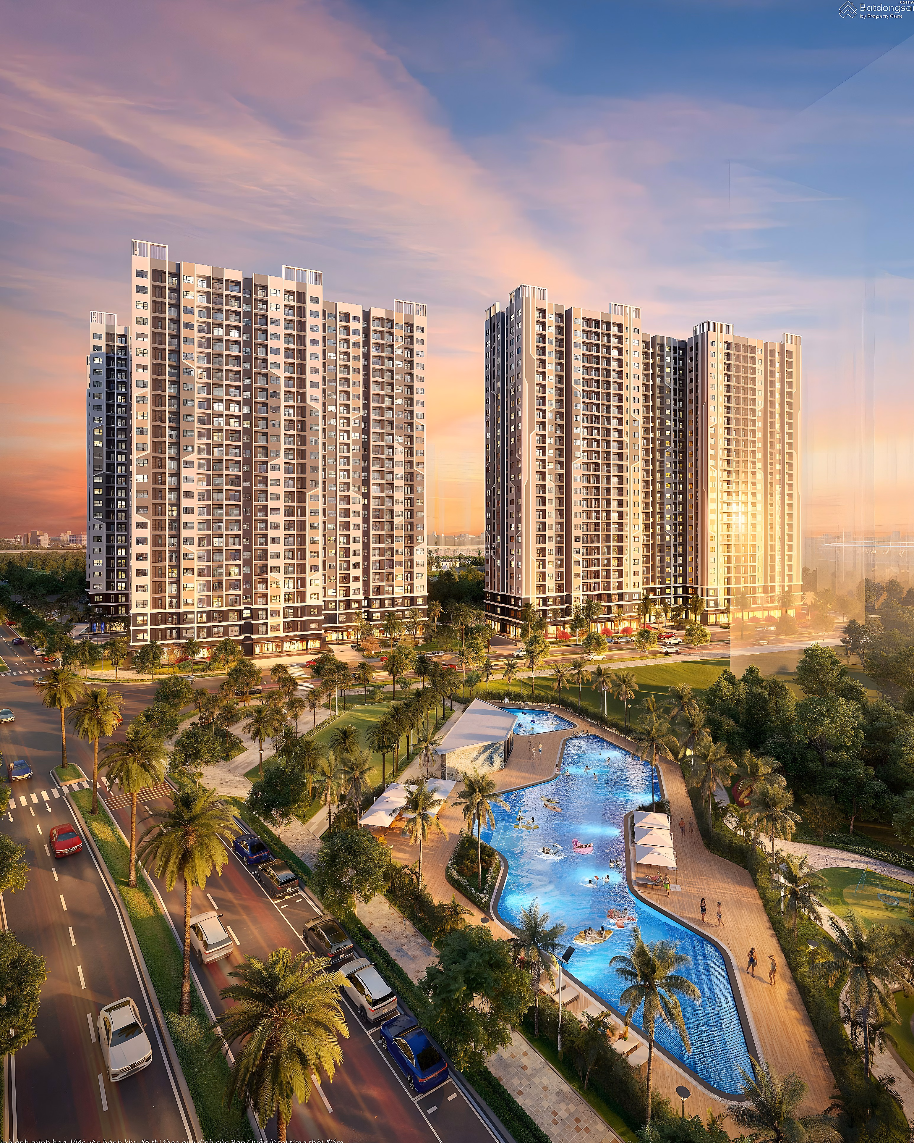 Only 59 million/m2 apartment 79m2 waterfall view, can be designed into 3 bedrooms!