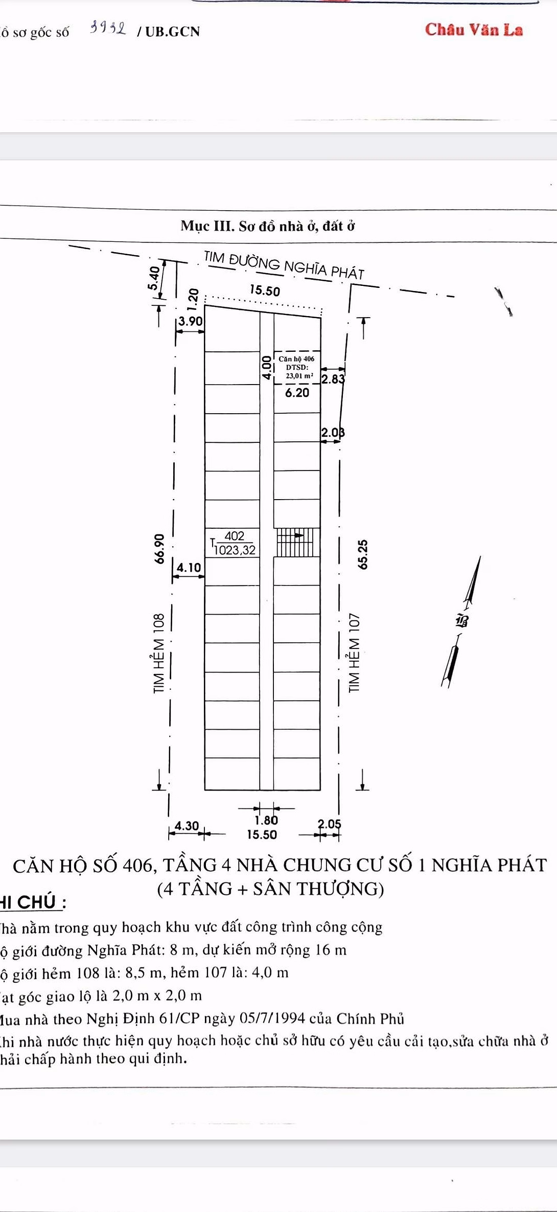 Nghia Phat apartment for sale near Tan Binh market, Ward 6. 1.35 billion