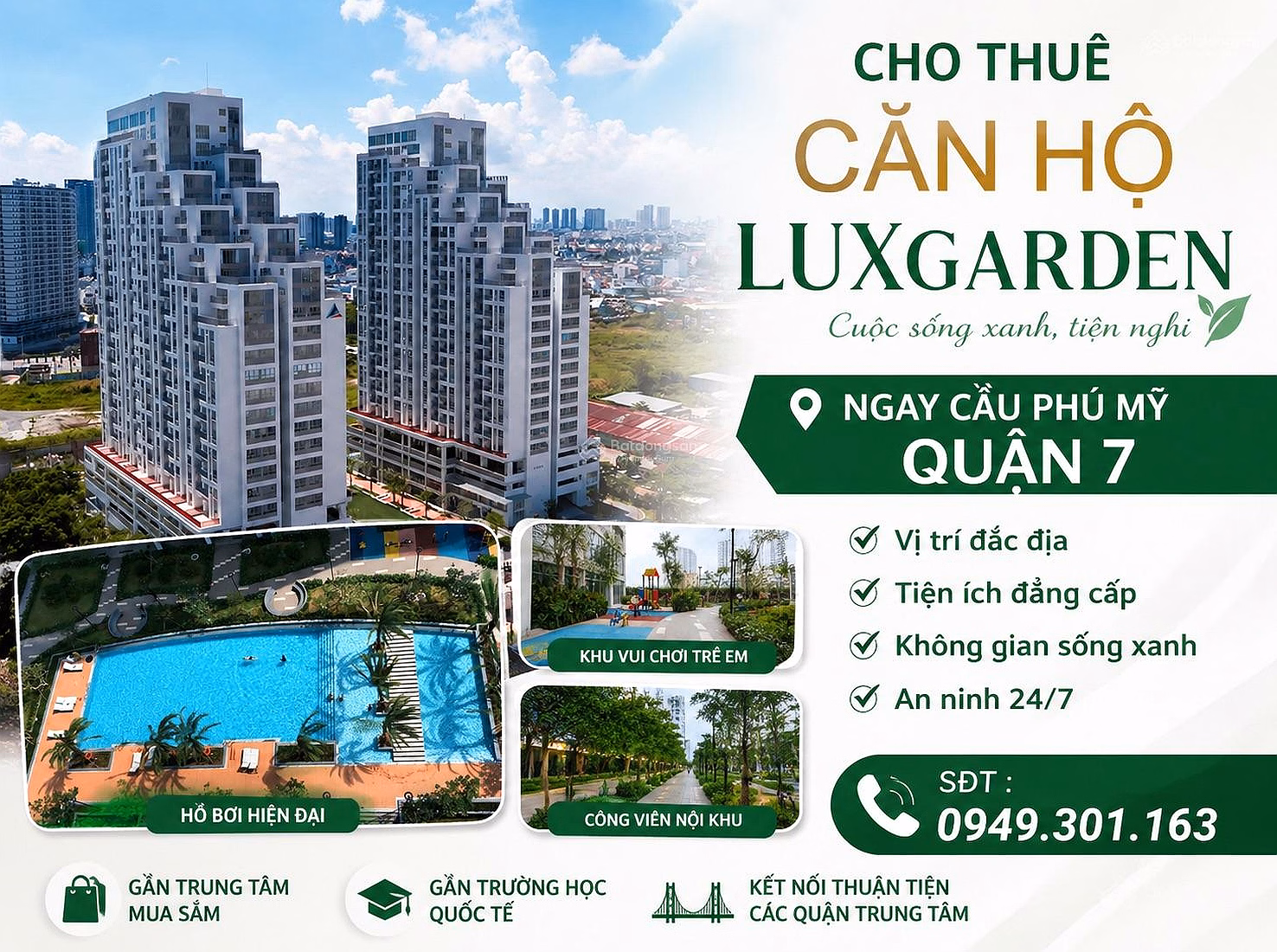 Luxgarden apartment for sale, 2 bedrooms, 2 bathrooms, district 7, priced at 3.4 billion, book notarized immediately