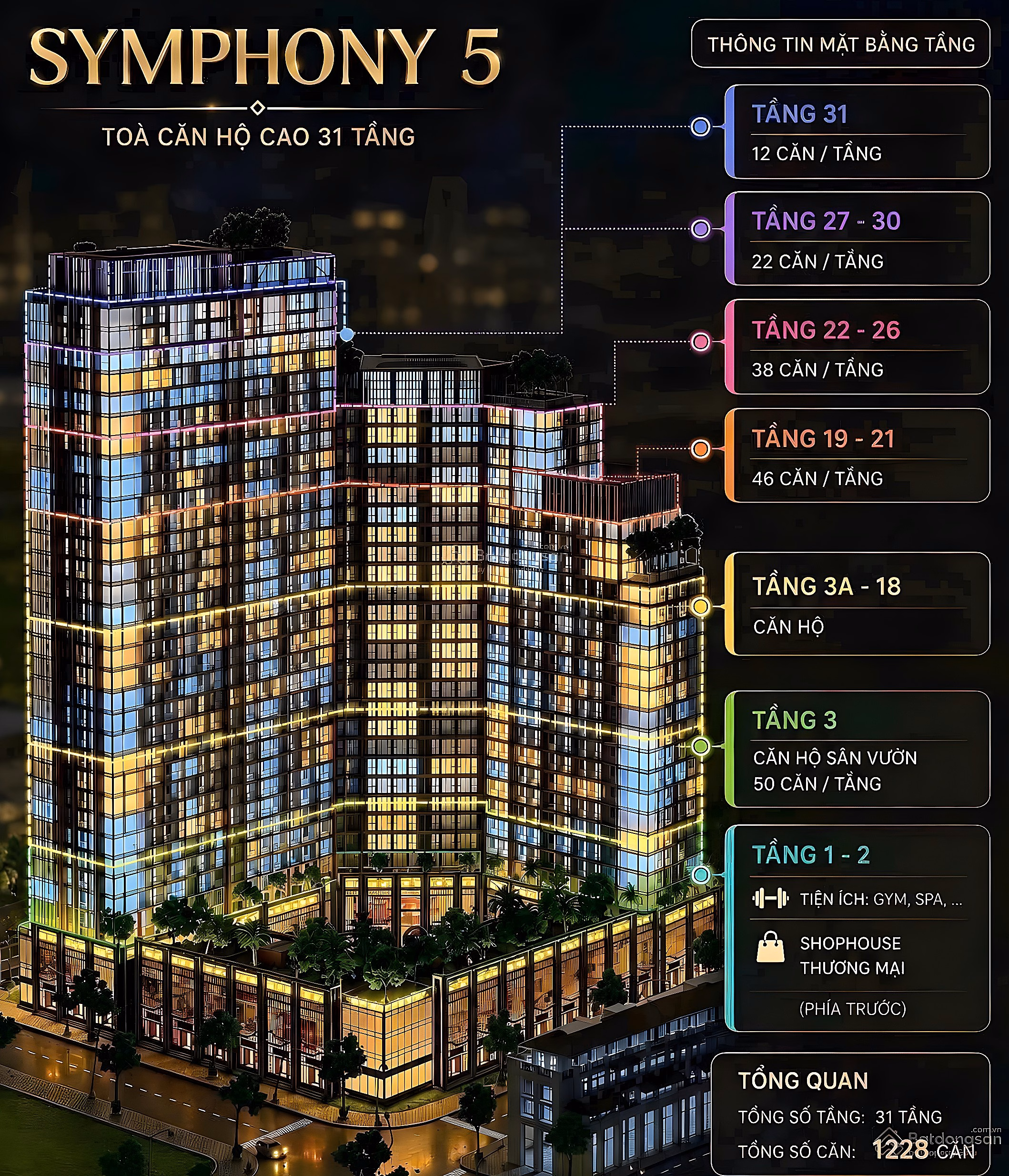 Selling a studio apartment in Symphony 5 project - the last piece right in front of the Han River, priced at just over 1.9% high