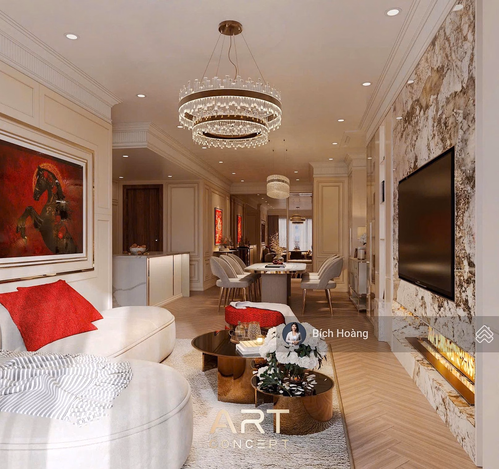 The Crest Residence - Selling fully furnished 3-bedroom apartment